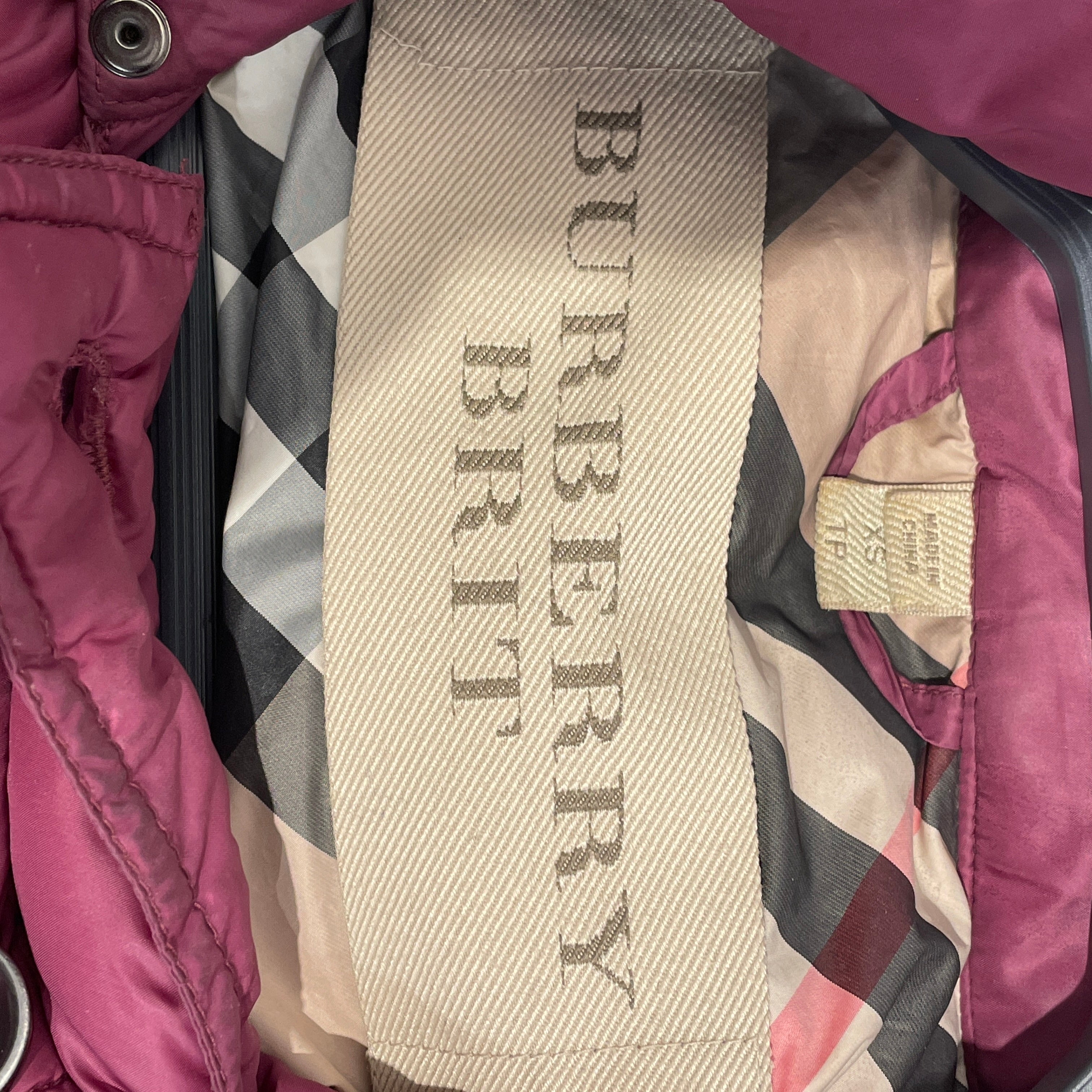 BURBERRY BRIT/Puffer Jkt/XS/Nylon/PPL/puffer trench coat view 3