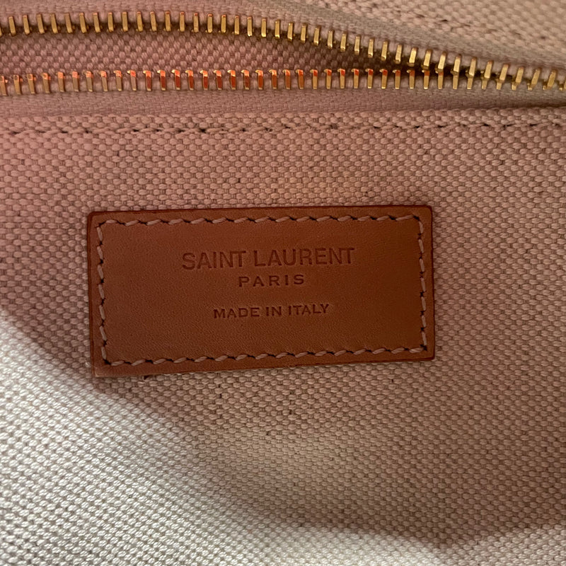 YVES SAINT LAURENT/Cross Body Bag/S/Cotton/BEG/camera supple bag