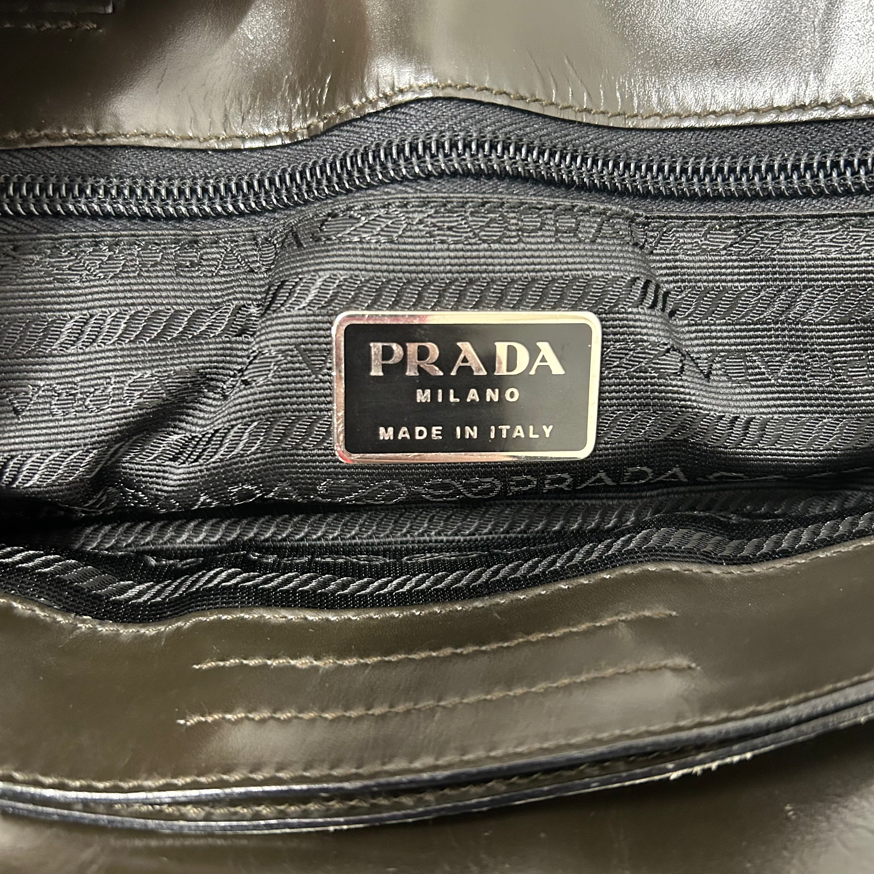 PRADA/Hand Bag/Nylon/KHK/Olive Nylon Bag view 3