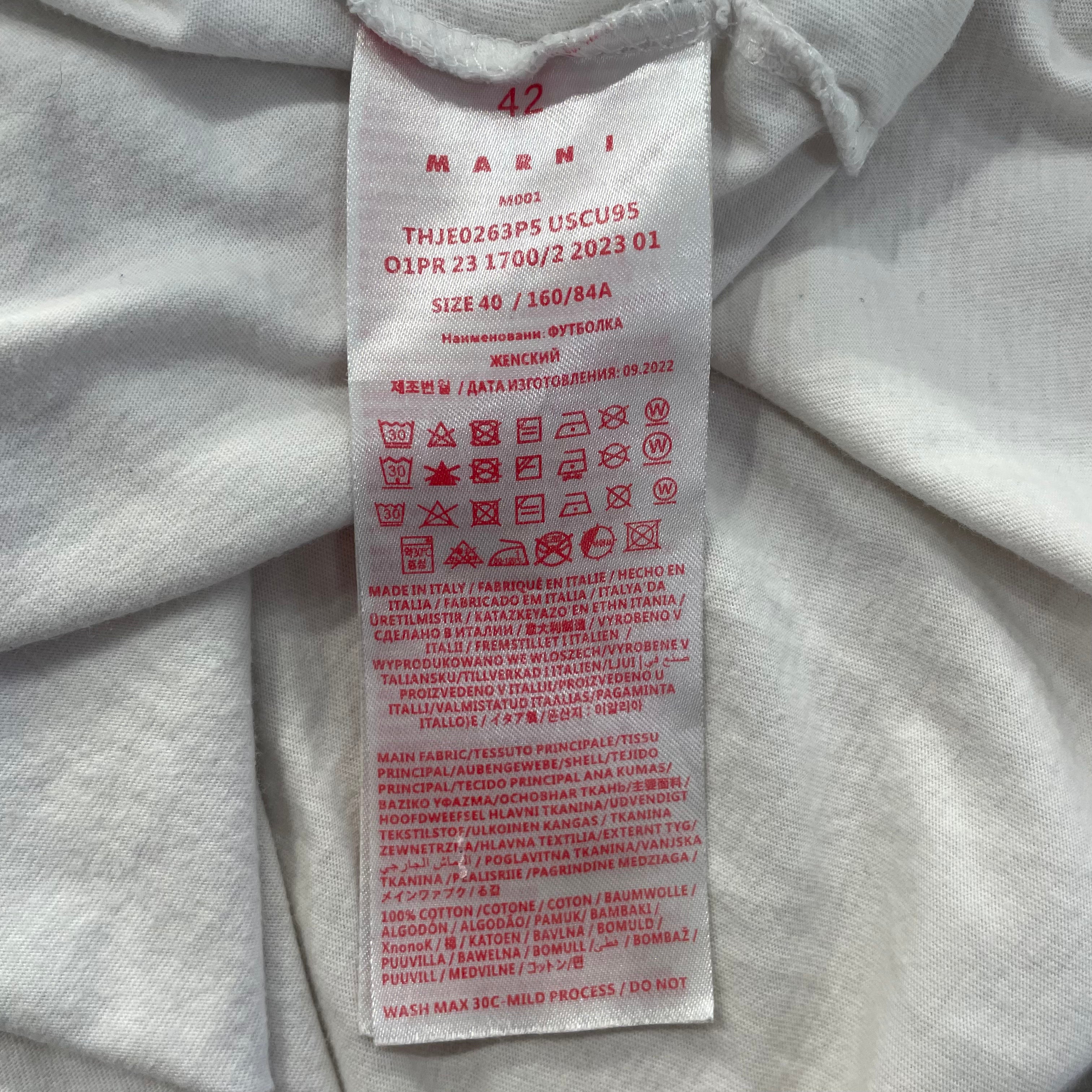MARNI/T-Shirt/M/Cotton/WHT/Graphic/FLAMINIA VERONESI TEE view 4