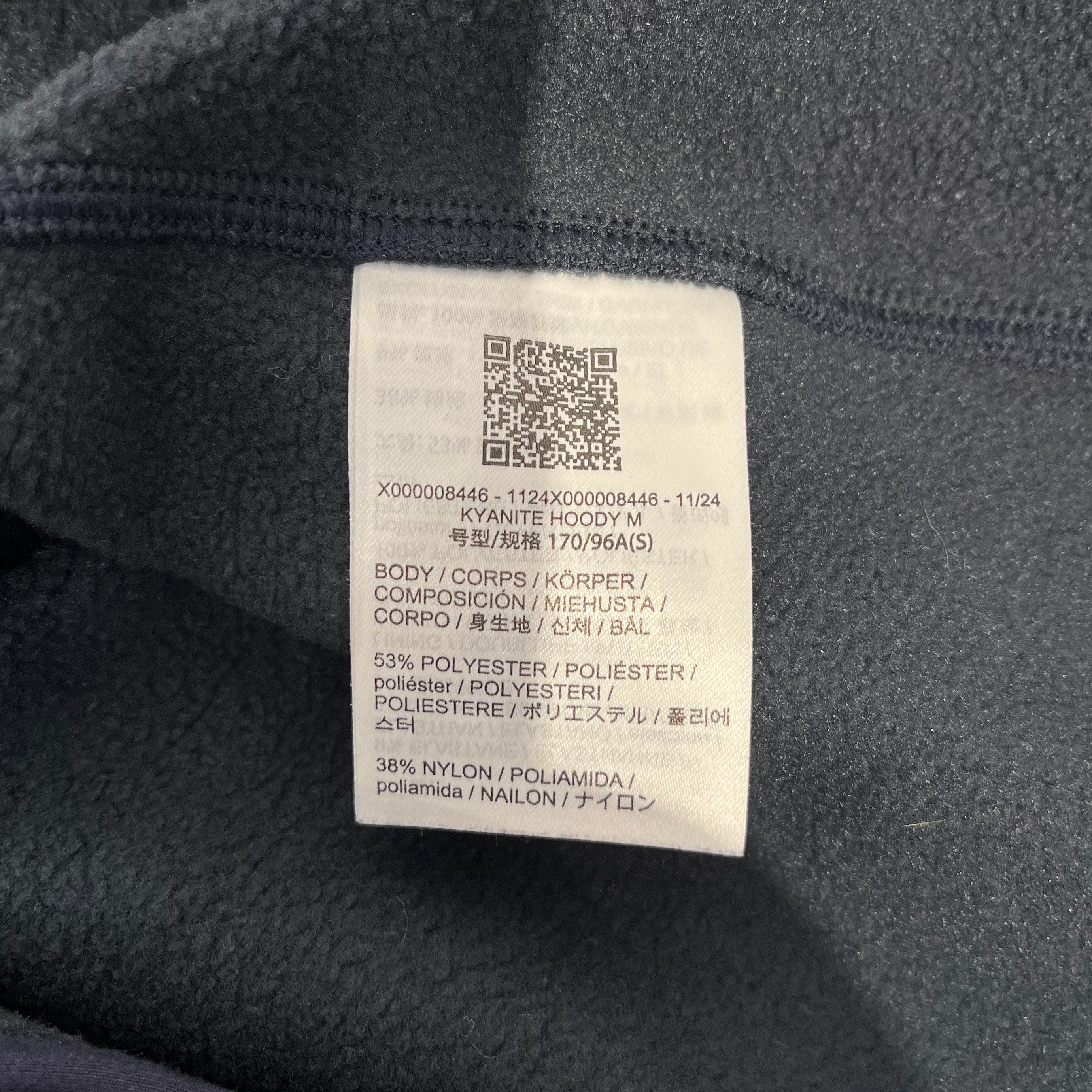ARC'TERYX/Zip Up Hoodie/S/Cotton/NVY/fleece view 4