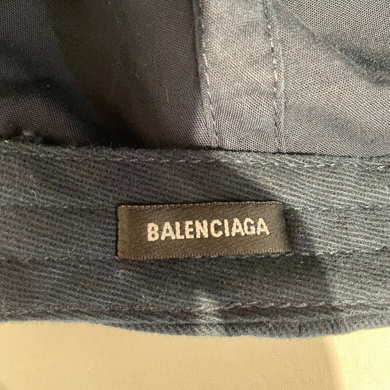 BALENCIAGA/Cap/OS/Cotton/NVY/