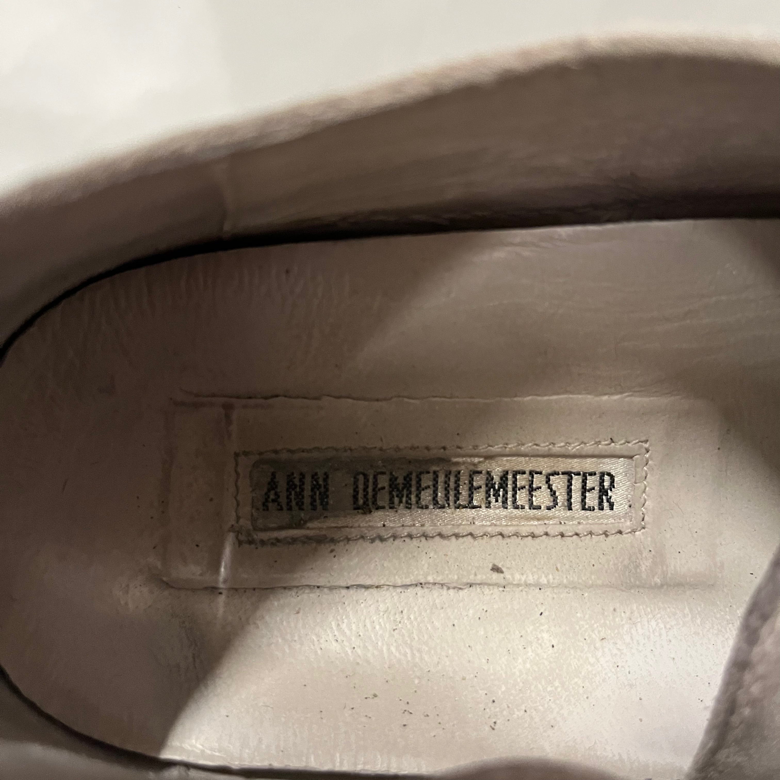 ANN DEMEULEMEESTER/Low-Sneakers/EU 39/Suede/WHT/low snkrs view 4