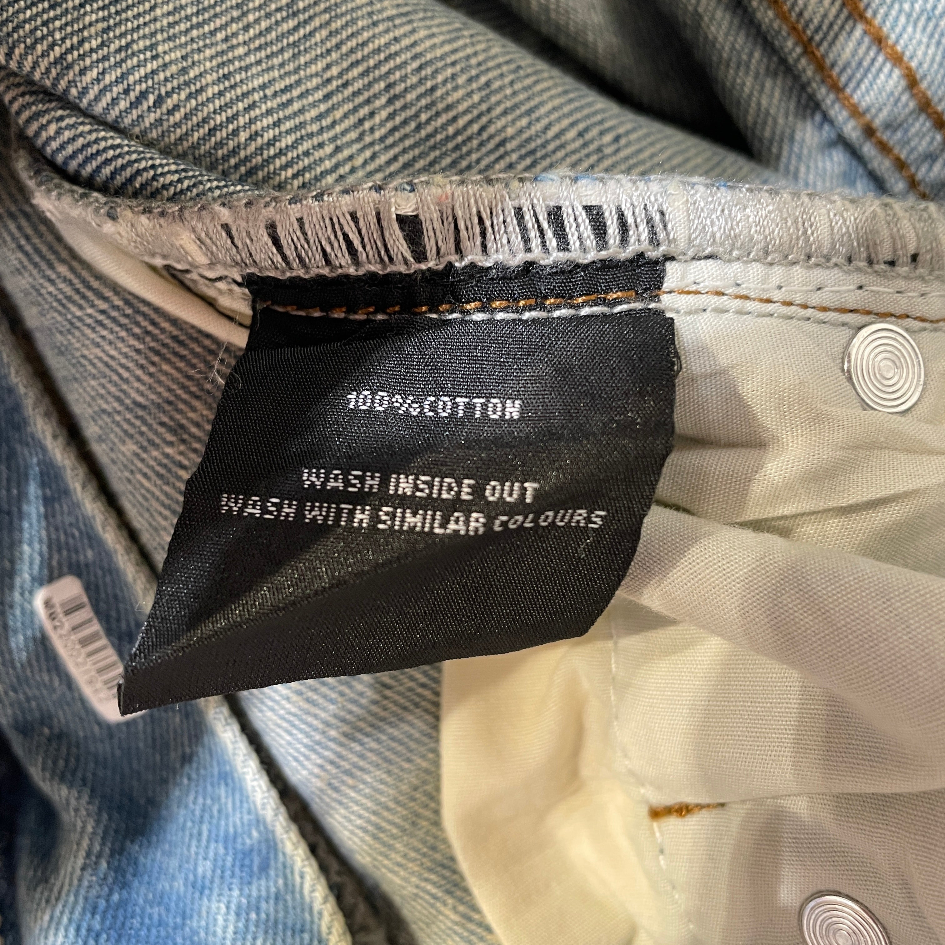 Vintage/Straight Pants/34/Denim/BLU/All Over Print/WNTD  Apparel. ART IS WAR view 4