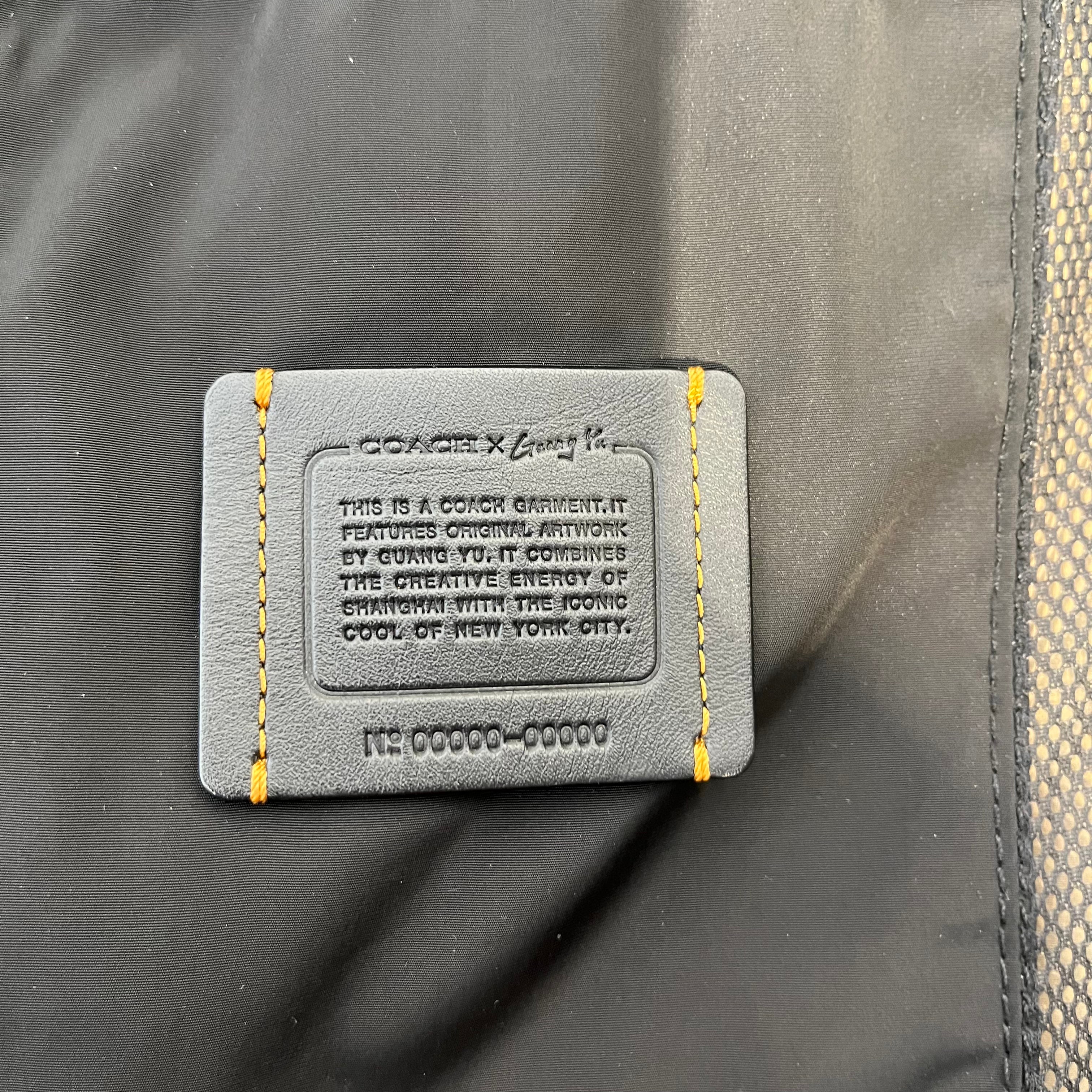 COACH/Windbreaker/48/Polyester/BLK/Yellow zipper view 4