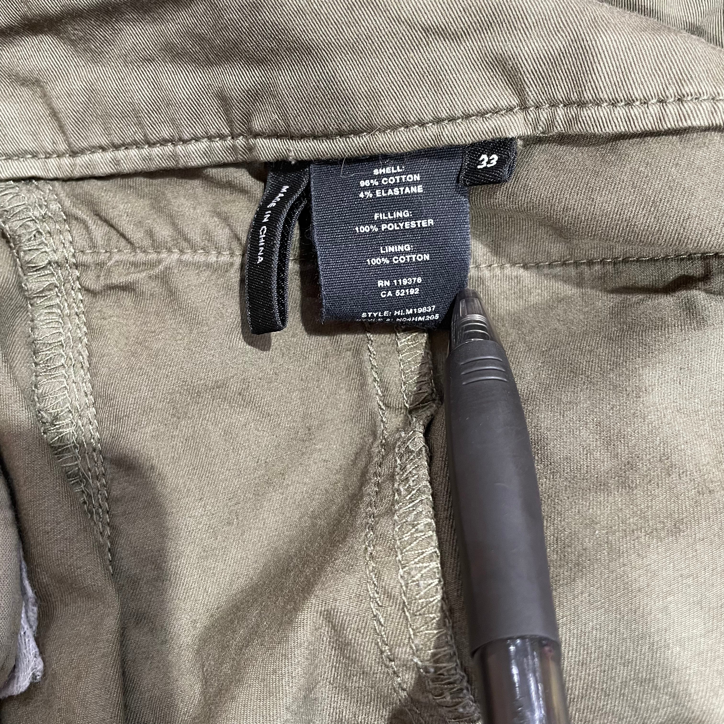 Helmut Lang/Pants/33/Cotton/GRN/pockets view 3