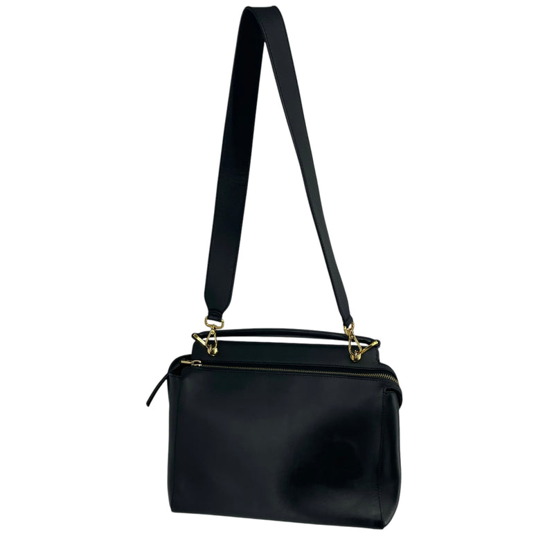 FENDI/Hand Bag/M/Leather/BLK/2017 Studded DotCom Bag