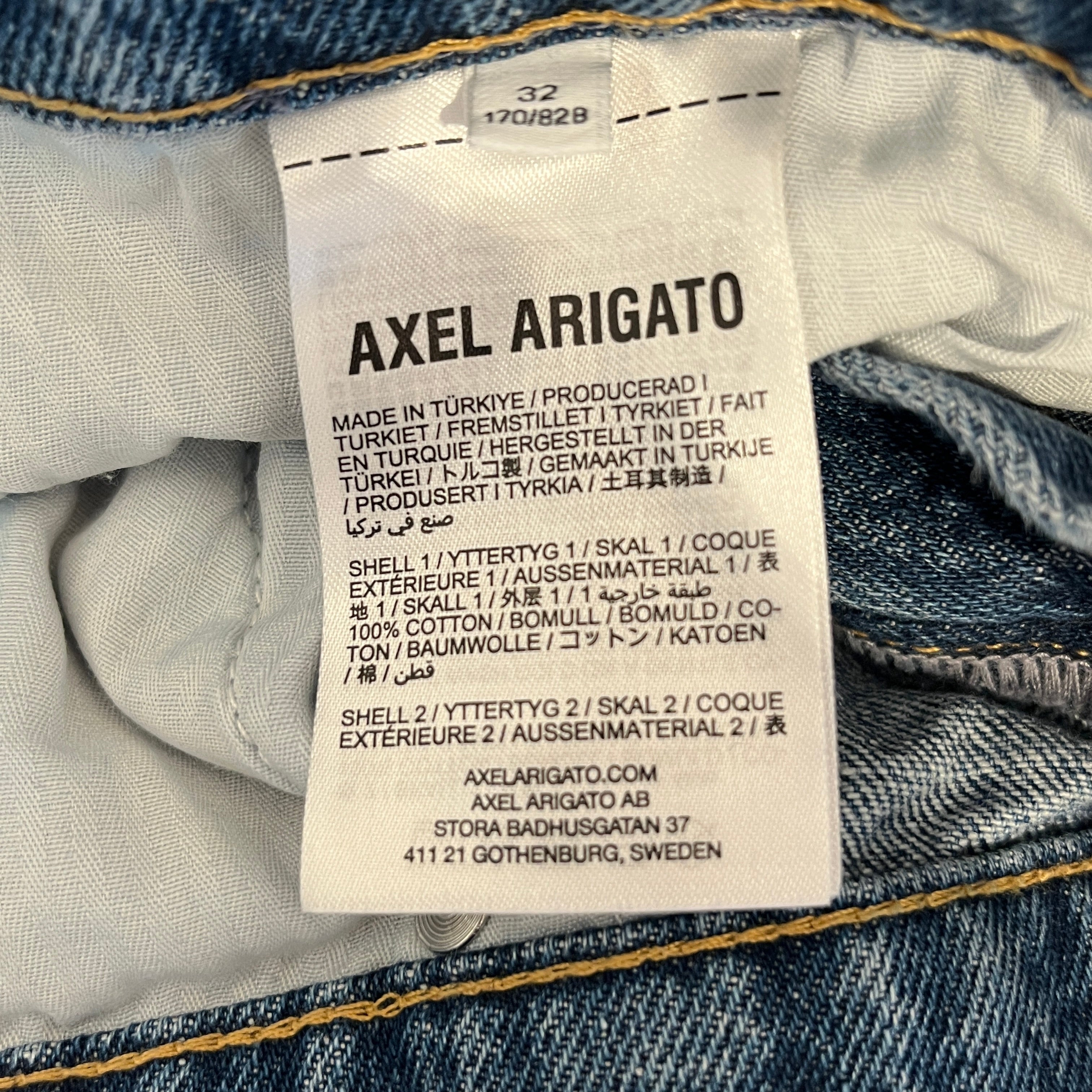Axel Arigato /Straight Pants/32/Cotton/BLU/Button Fly/Floral Pattern/Zine Patchwork Jean view 3