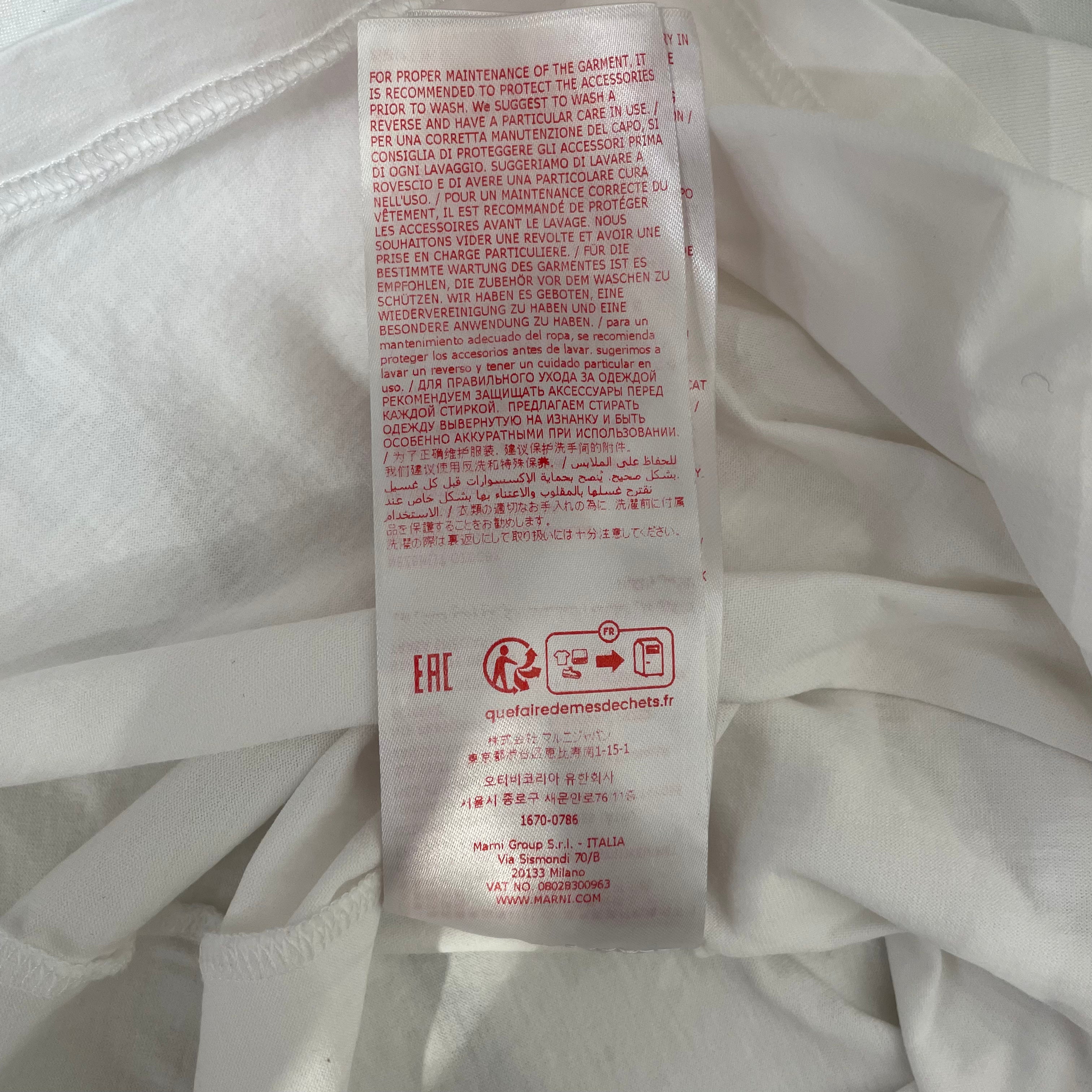 MARNI/T-Shirt/M/Graphic/Cotton/WHT/HUMU0223IP view 7