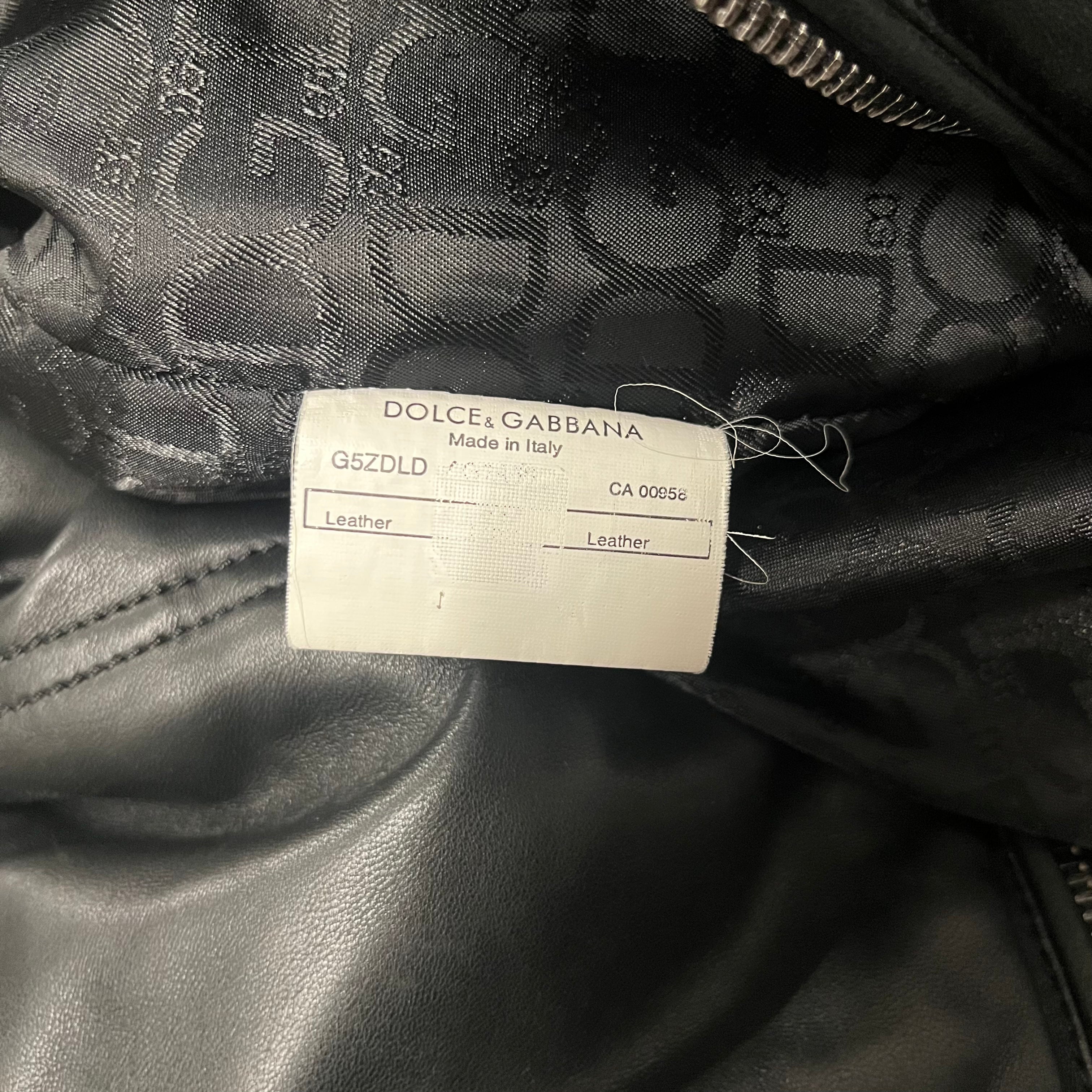 DOLCE&GABBANA/Puffer Jkt/L/Lambskin/BLK/QUILTED SHOULDERS view 4