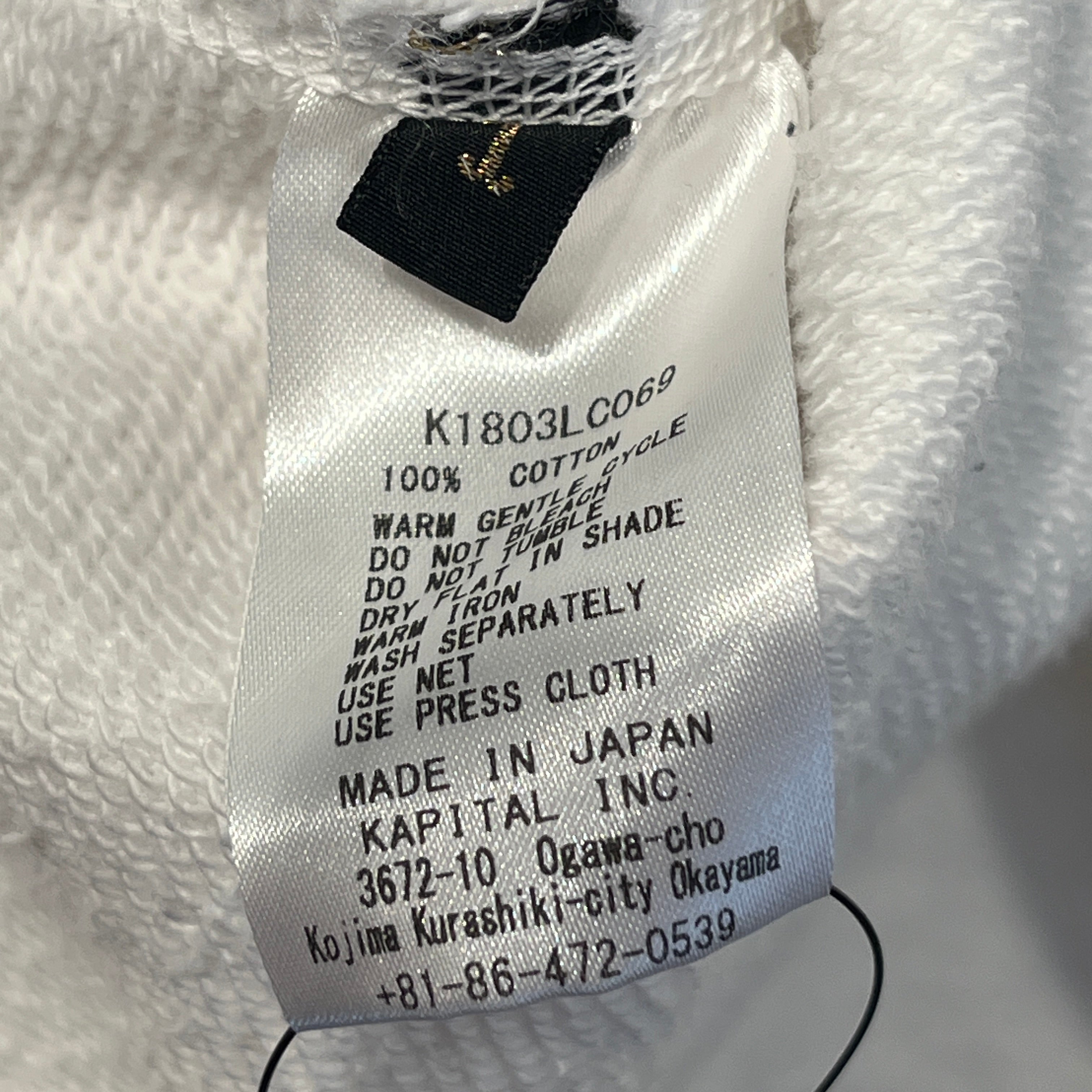 KAPITAL/Sweatshirt/S/Cotton/WHT/blu string sweatshirt view 4