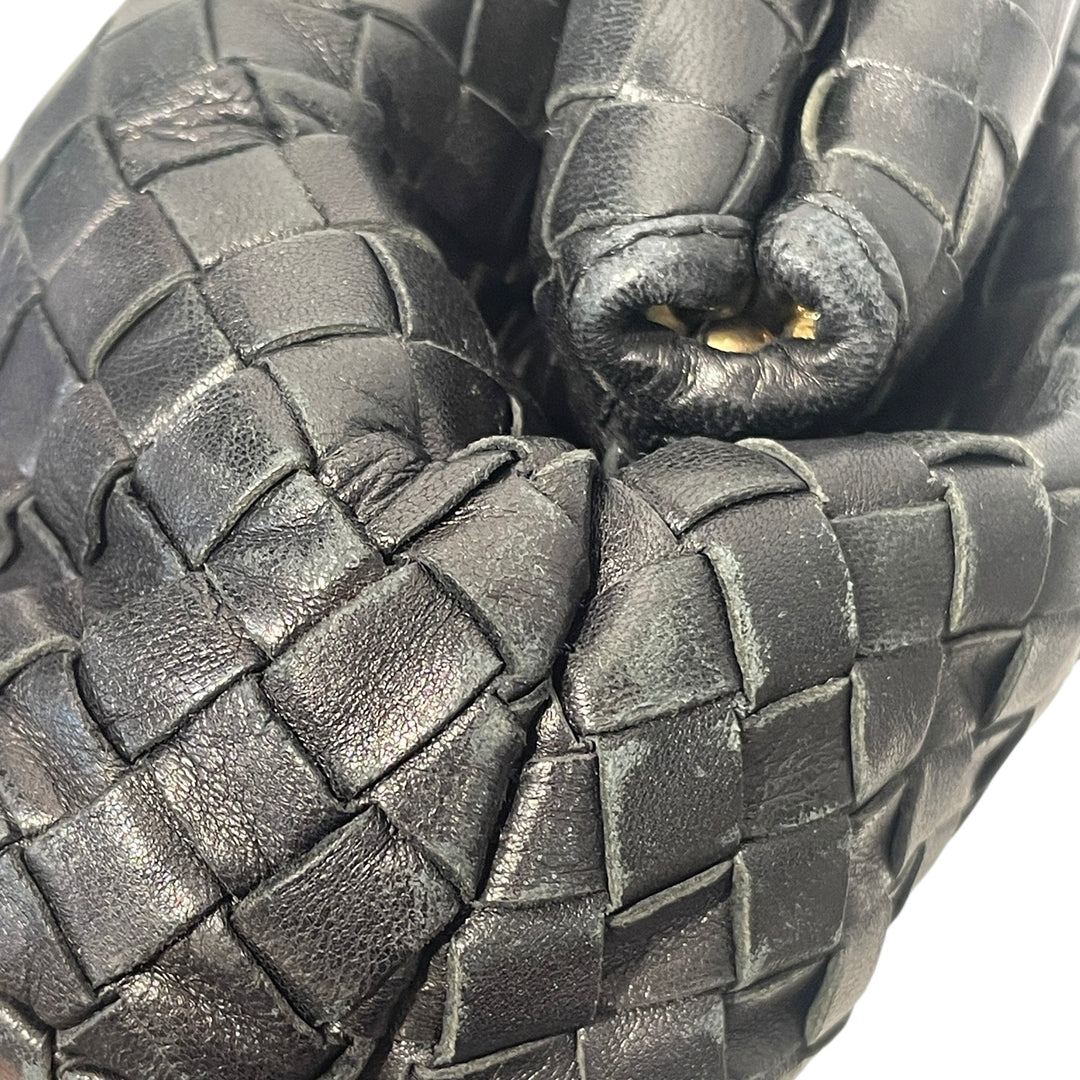BOTTEGA VENETA/Bag/Leather/BLK/VINTAGE INTRECCIATO LAUREN
