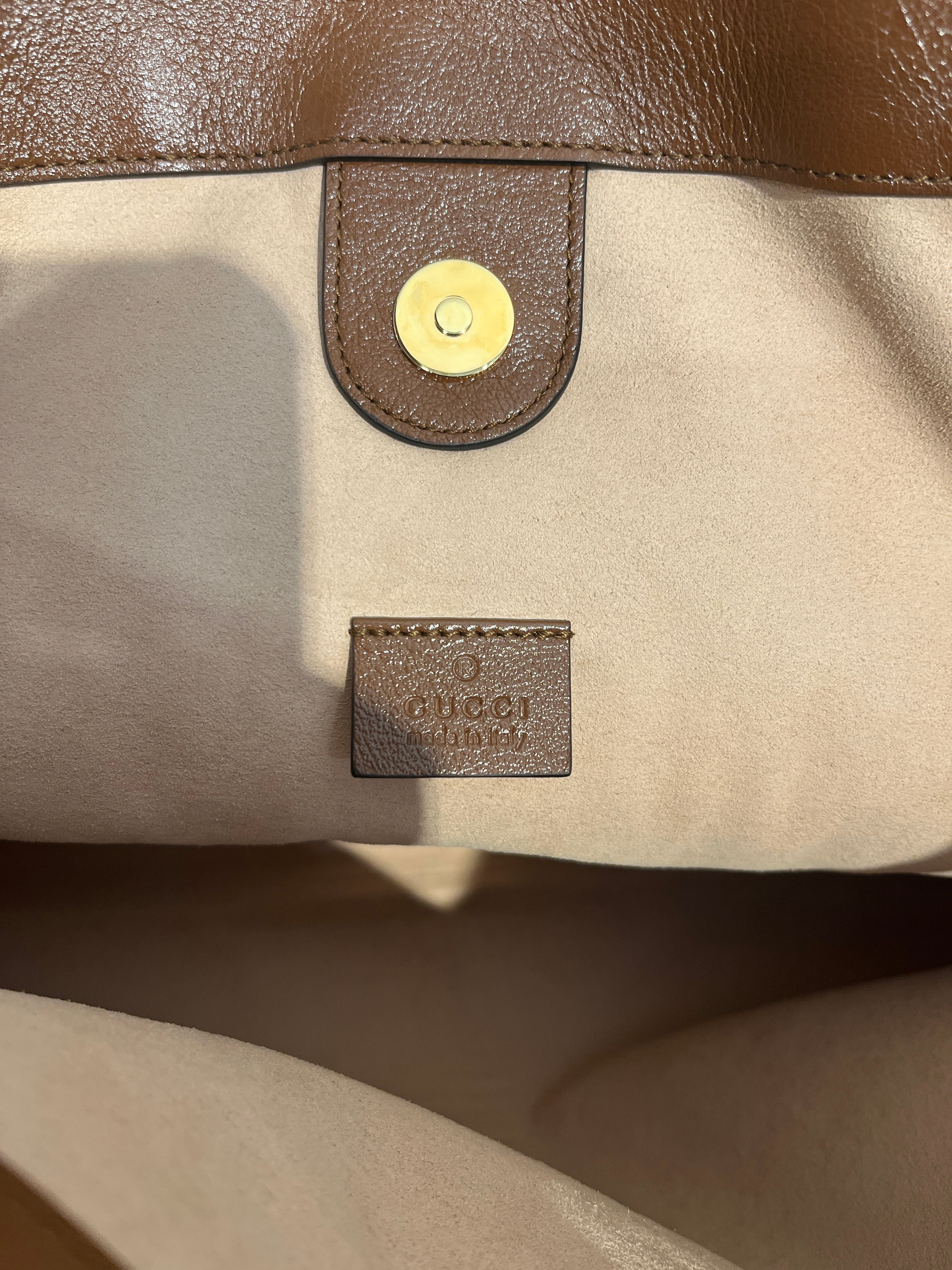 GUCCI/Bag/Leather/BRW/RAJAH LEATHER TOTE view 4