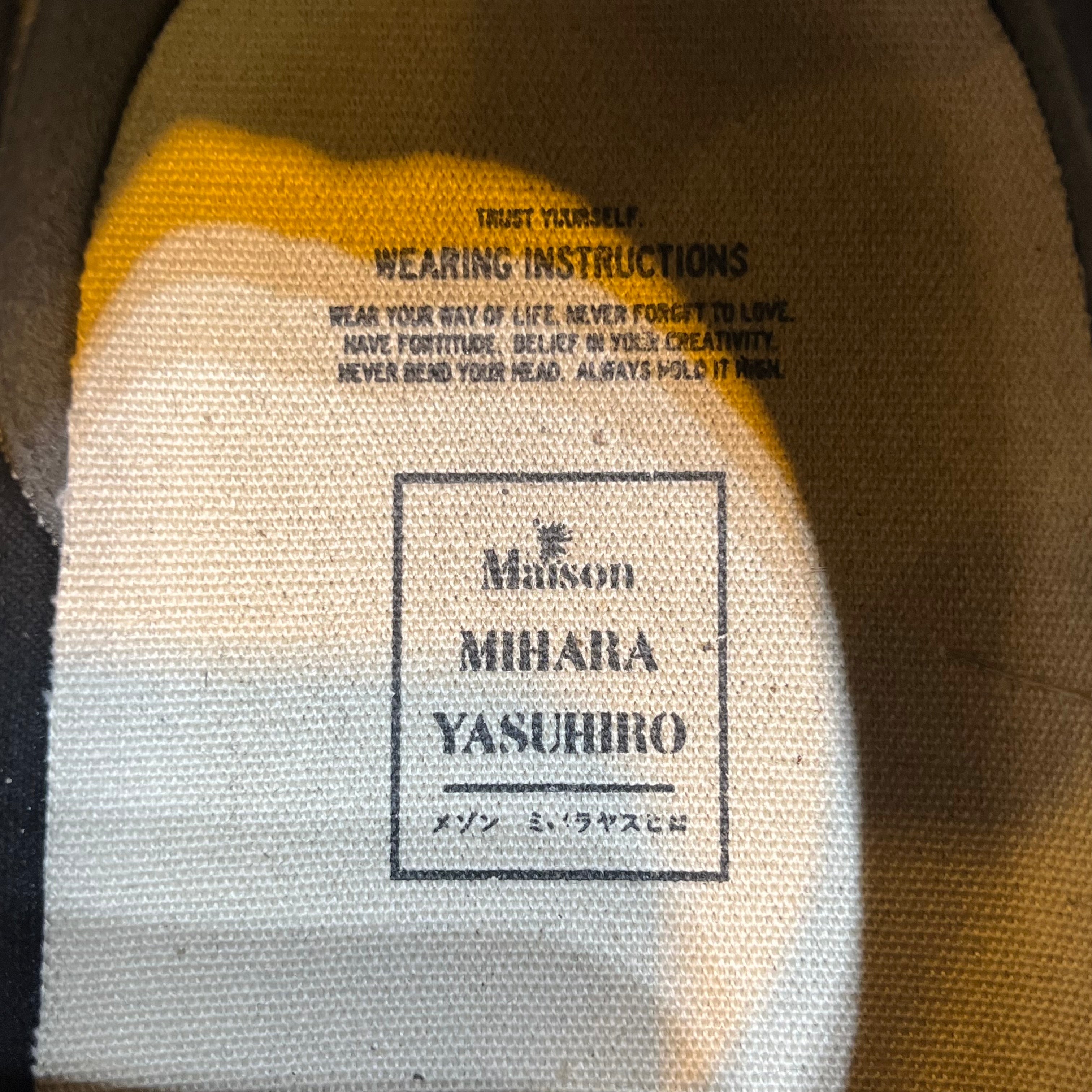 MIHARA YASUHIRO/Low-Sneakers/EU 44/Stripe/Cotton/BLK/ALL BLACK PETERSON view 3