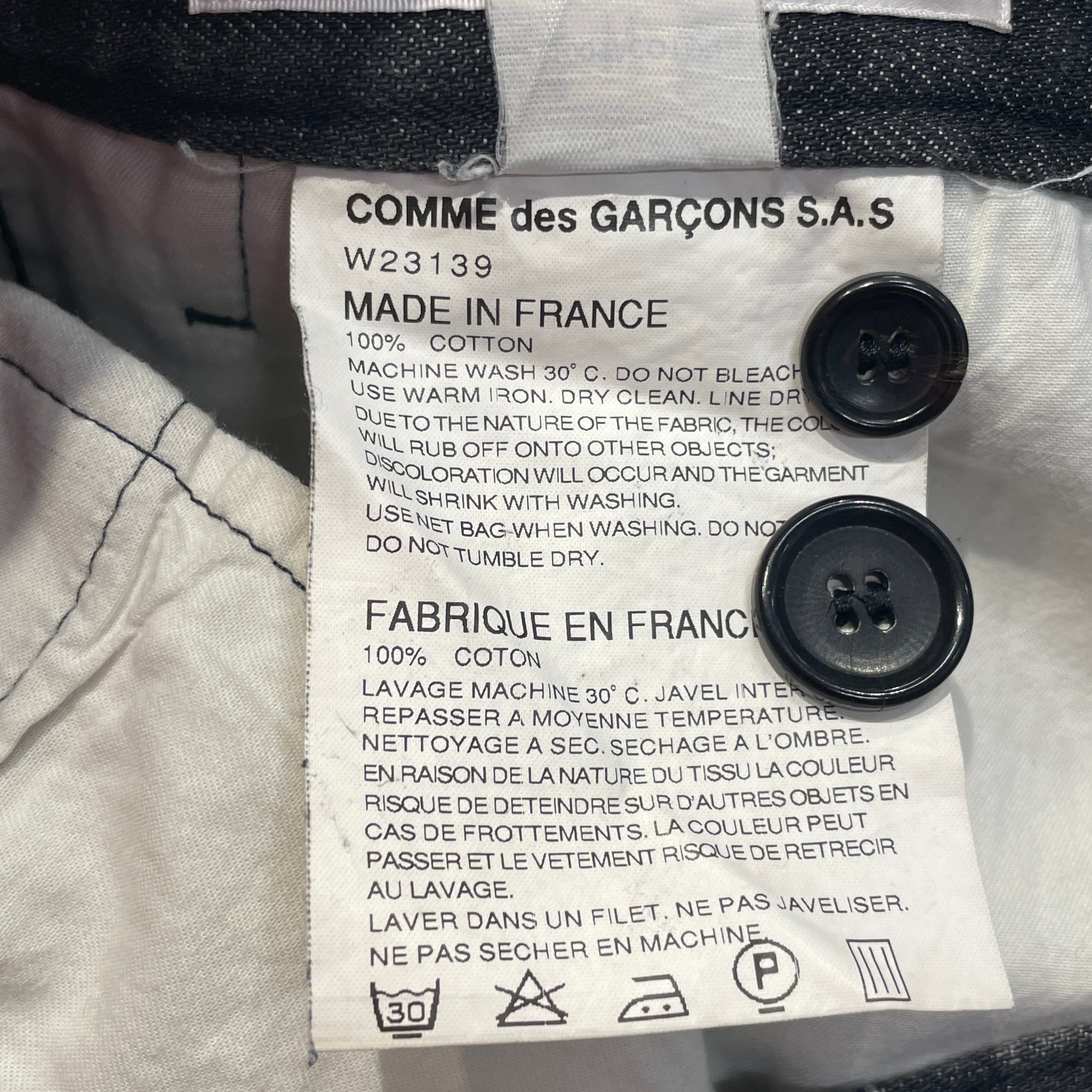 COMME des GARCONS SHIRT/Straight Pants/M/Denim/GRY/W23139 view 4