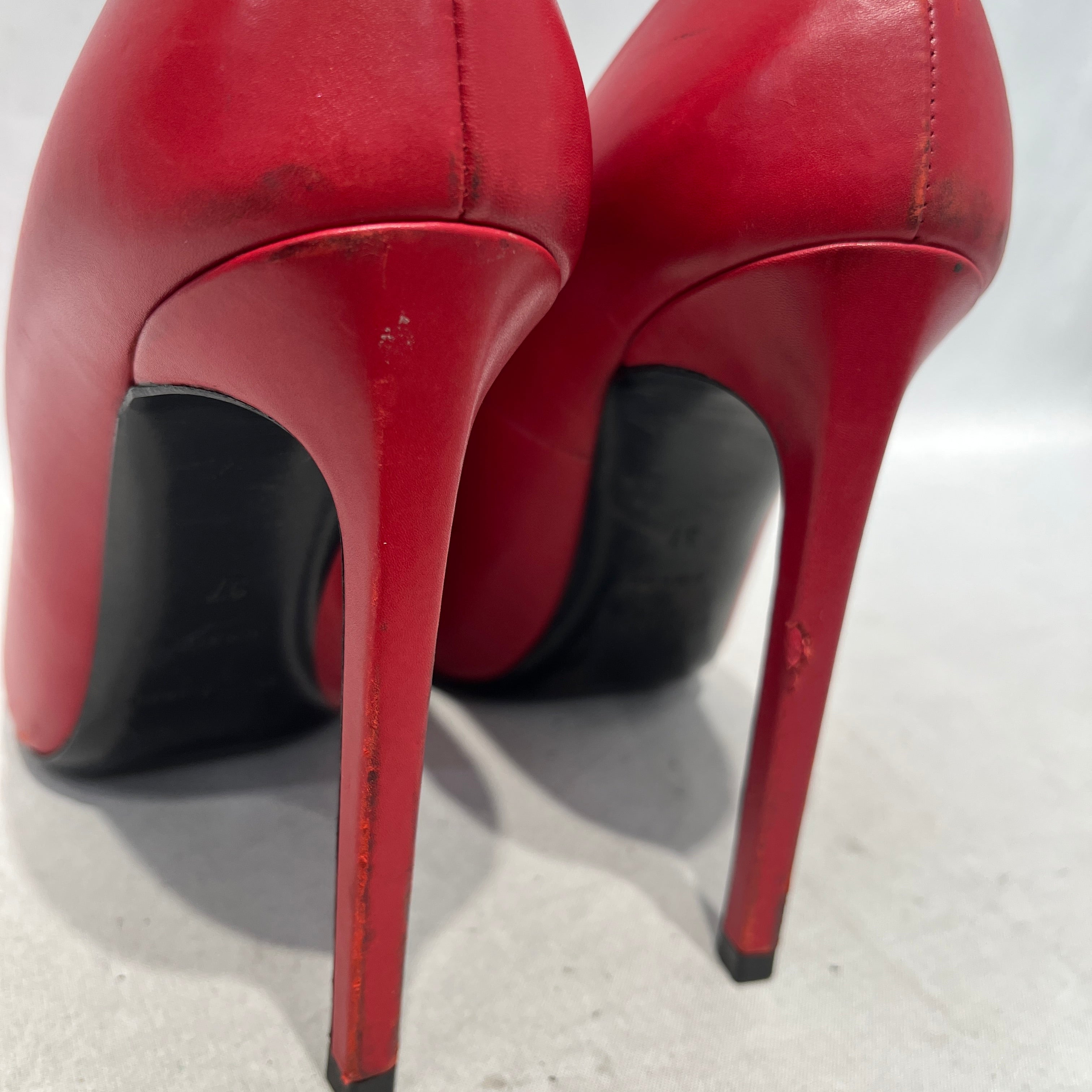 YVES SAINT LAURENT/Heels/EU 37/Leather/RED/ view 5