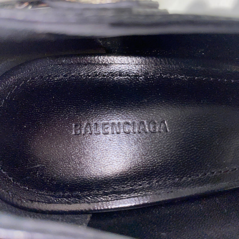 BALENCIAGA/Heels/EU 38/Leather/BLK/CAGOLE PUMP