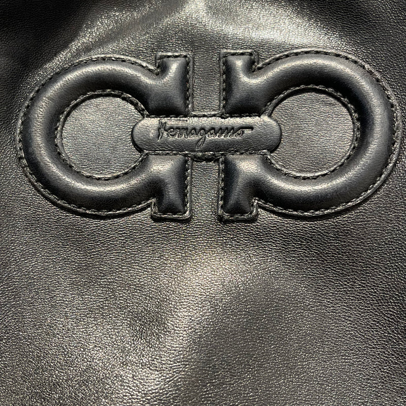 Salvatore Ferragamo/Tote Bag/Leather/BLK/Leather Shoulder Bag