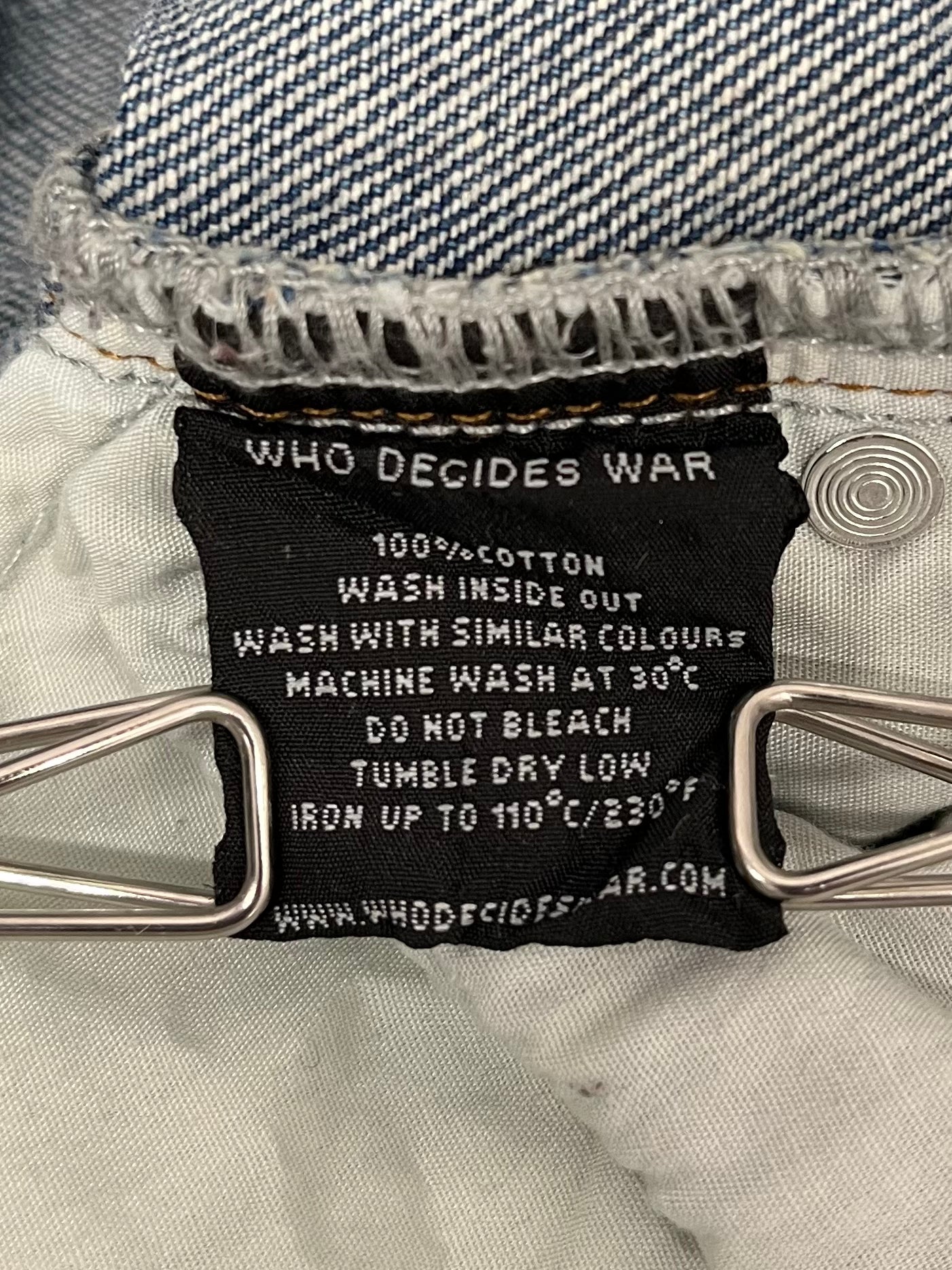 WHO DECIDES WAR/Pants/40/Denim/BLU/All Over Print/ALL OVER PRINT DENIM view 4