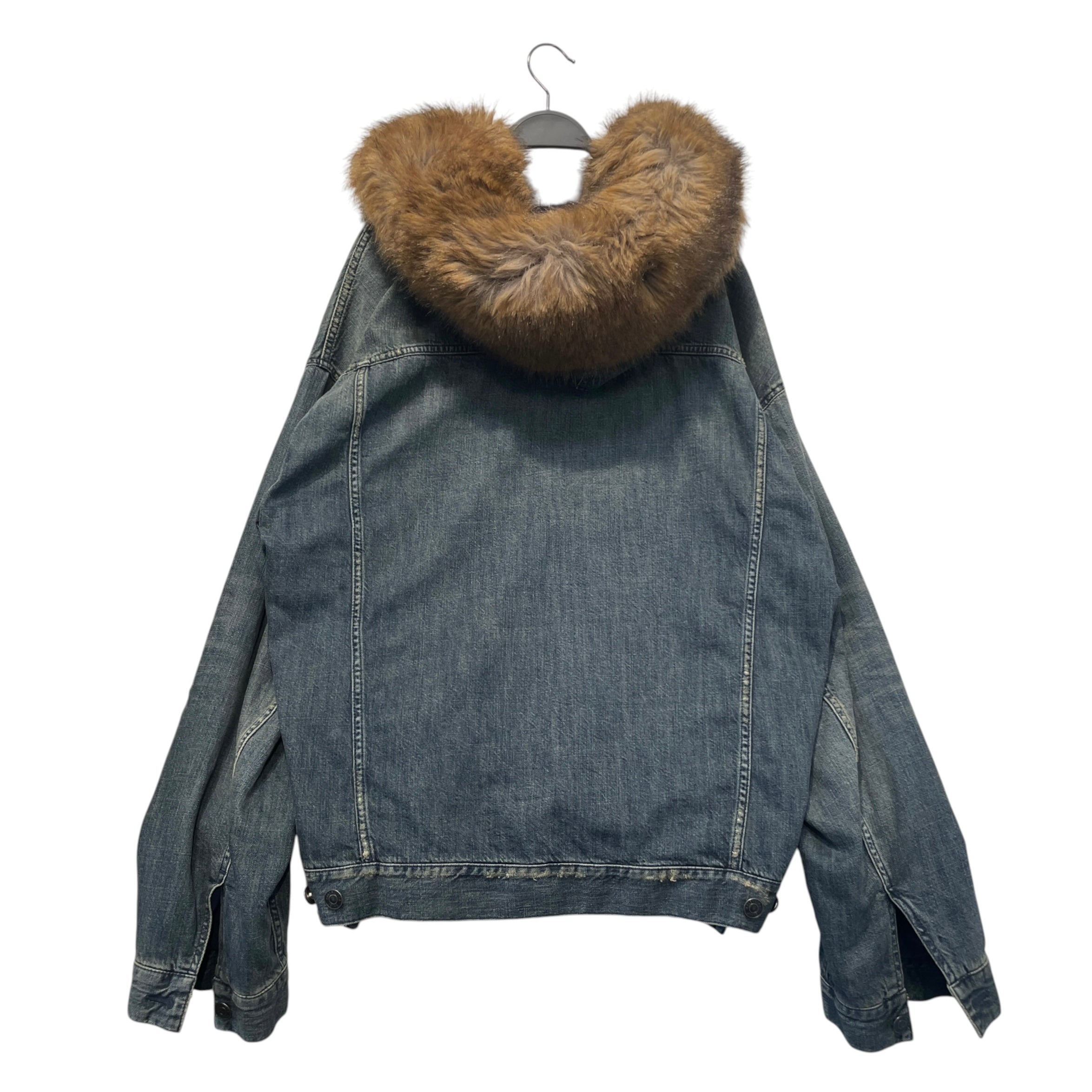 BALENCIAGA/Denim Jkt/M/Denim/BLU/FW 25 Faux Fur Boxy Denim Jkt view 2