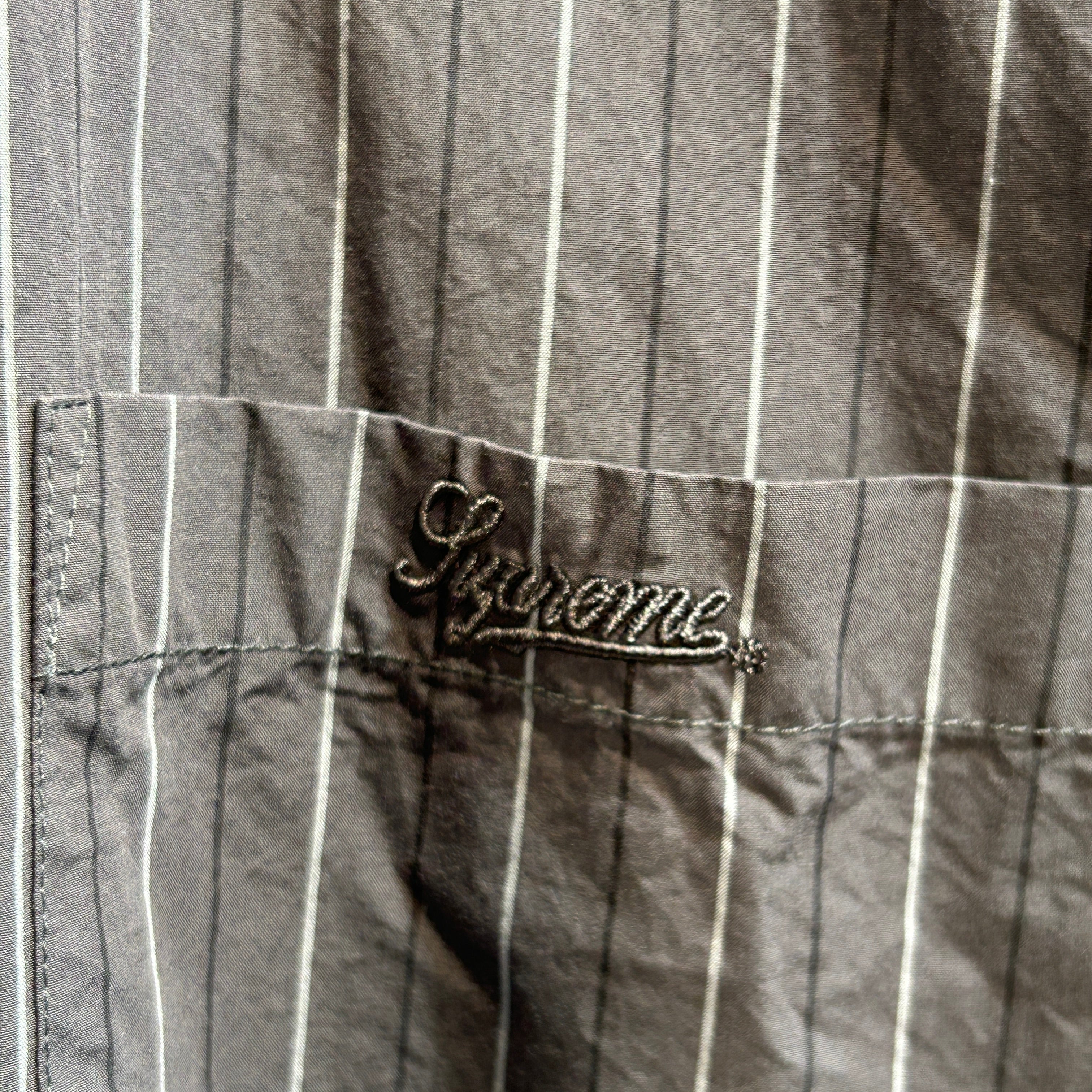 Supreme/LS Shirt/L/Cotton/GRY/Stripe/Pinstripe Overside Button up view 5