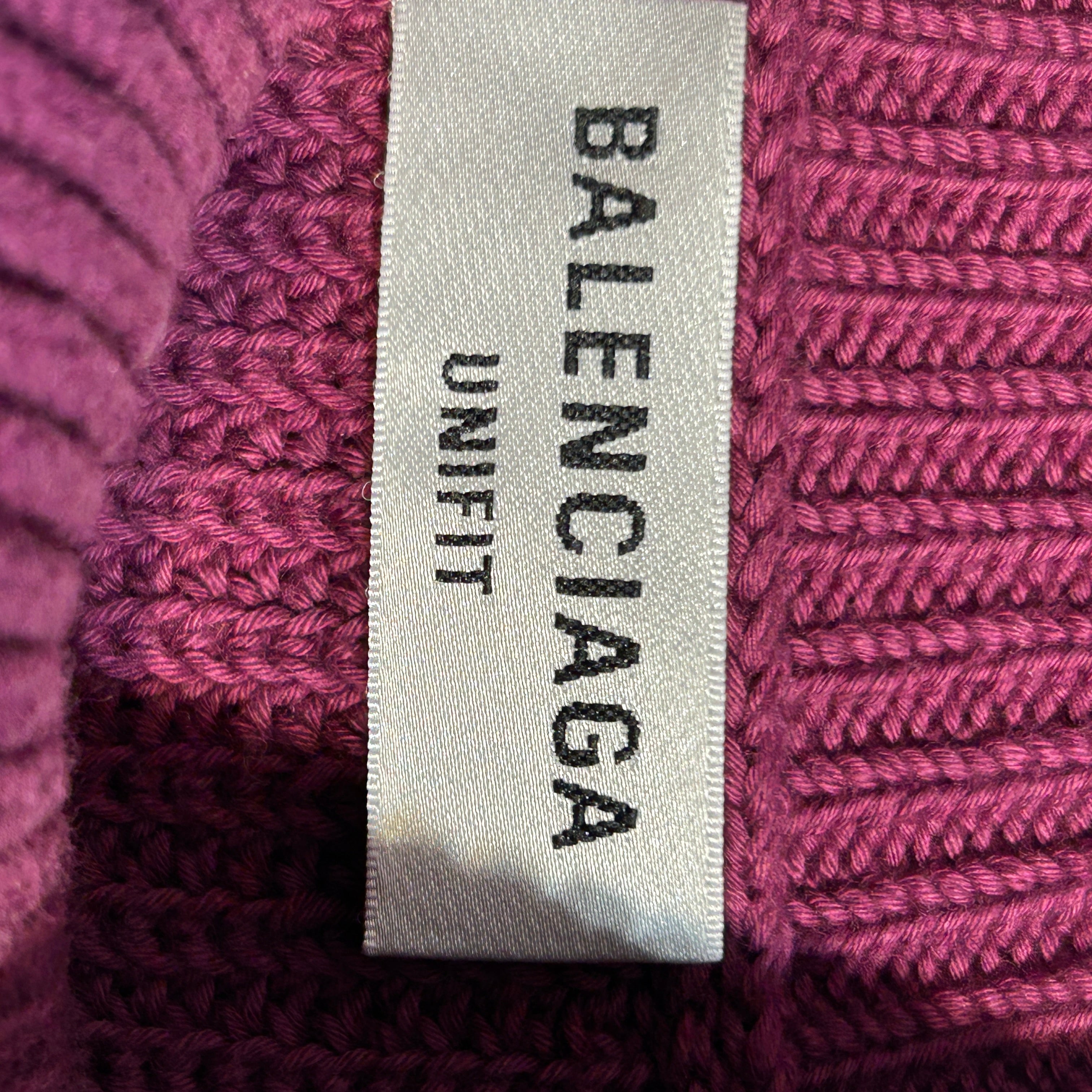 BALENCIAGA/Heavy Sweater/XS/Cotton/PPL/Cropped Ribbed Knit Sweater view 3