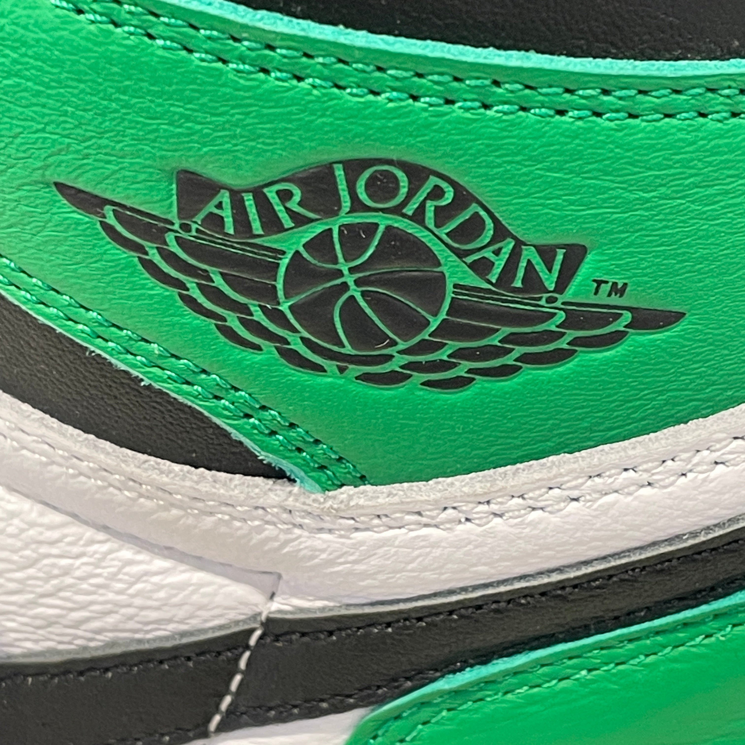 NIKE/Hi-Sneakers/US 12/Leather/GRN/1 Retro High Lucky Green view 3