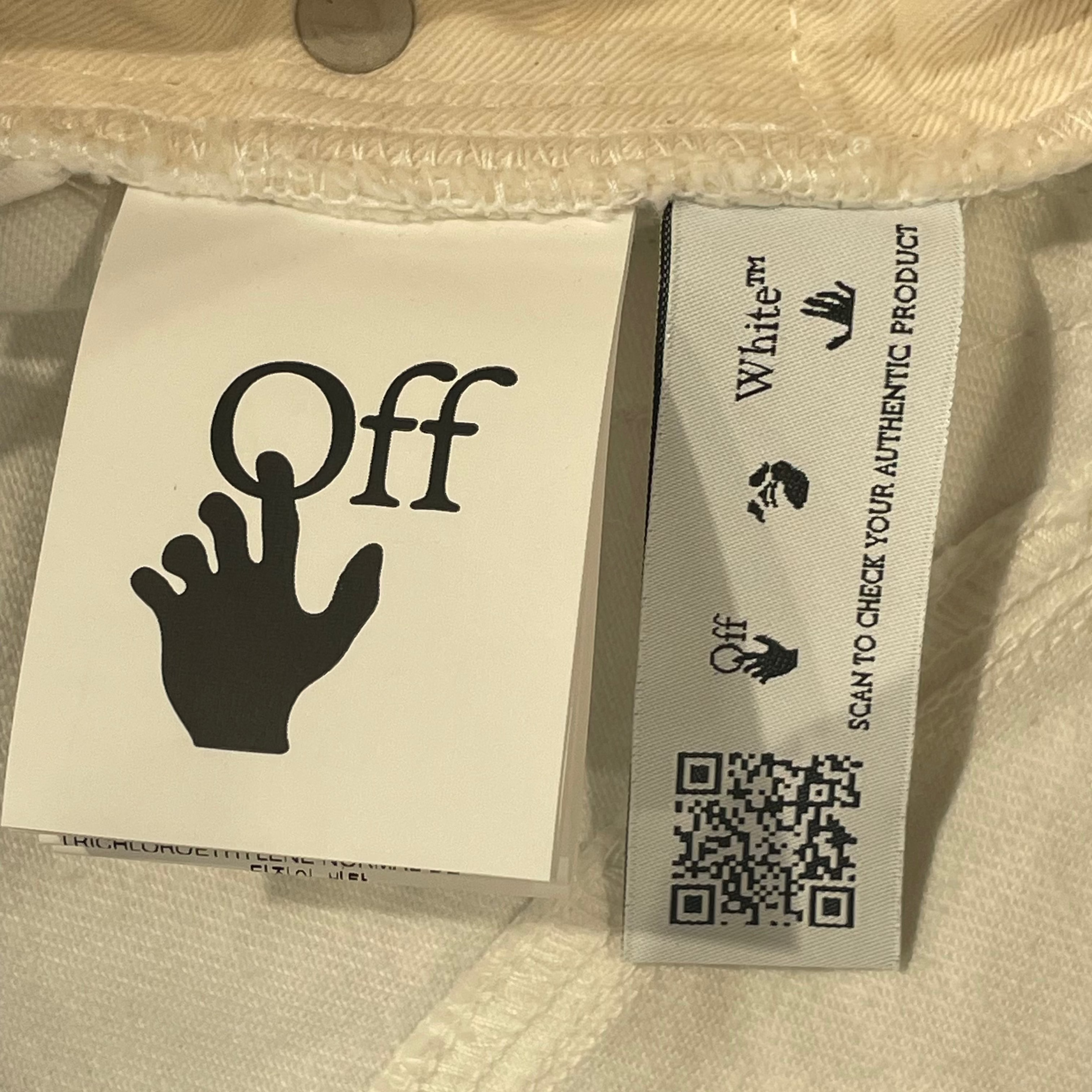 OFF-WHITE/Pants/36/Cotton/WHT/Graphic/OFF WHITE SNAKE GRAPHIC view 4