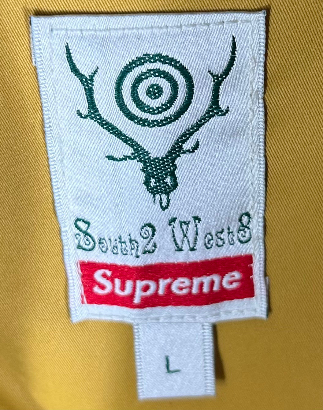 Supreme/South2 West8(S2W8)/Jacket/L/Polyester/GLD/All Over Print/BROWN SWRL/ LINES view 3