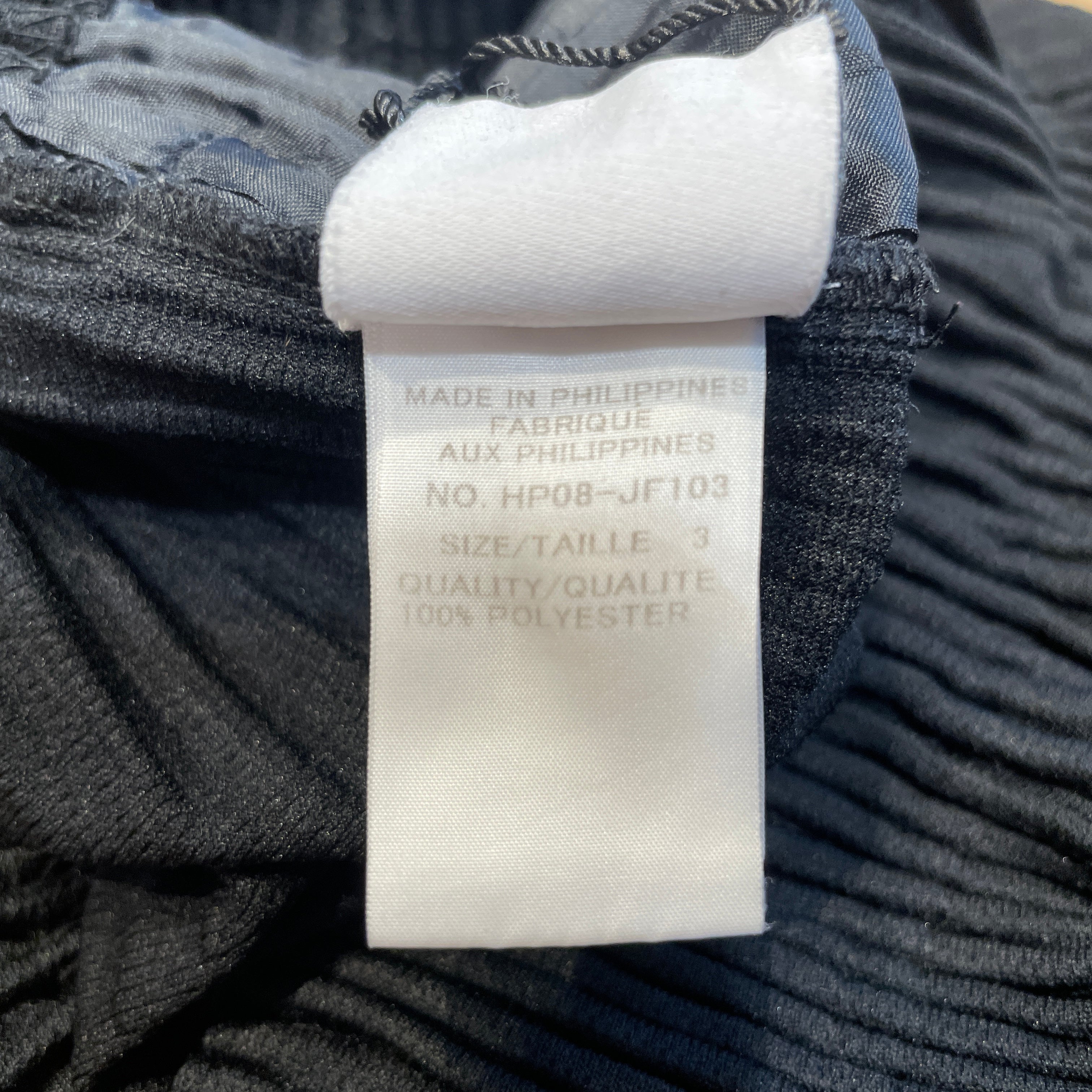 ISSEY MIYAKE/Pants/S/Nylon/BLK/Pleated Plants view 4