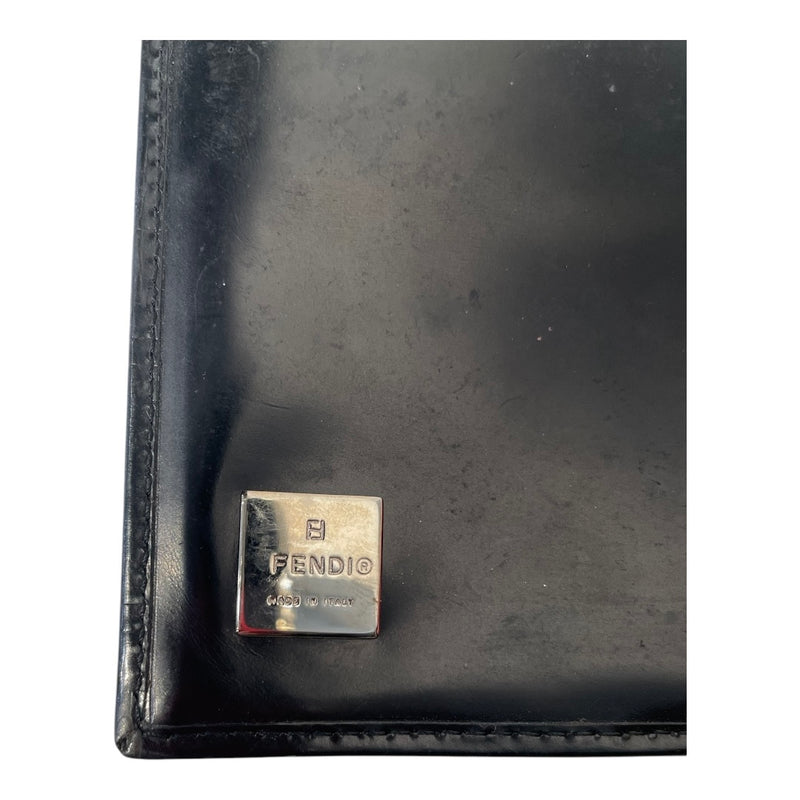 FENDI/Bifold Wallet/All Over Print/Leather/BLK/