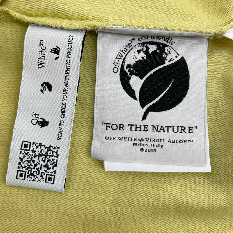 OFF-WHITE/T-Shirt/XS/Cotton/YEL/PURPLE FLOWER