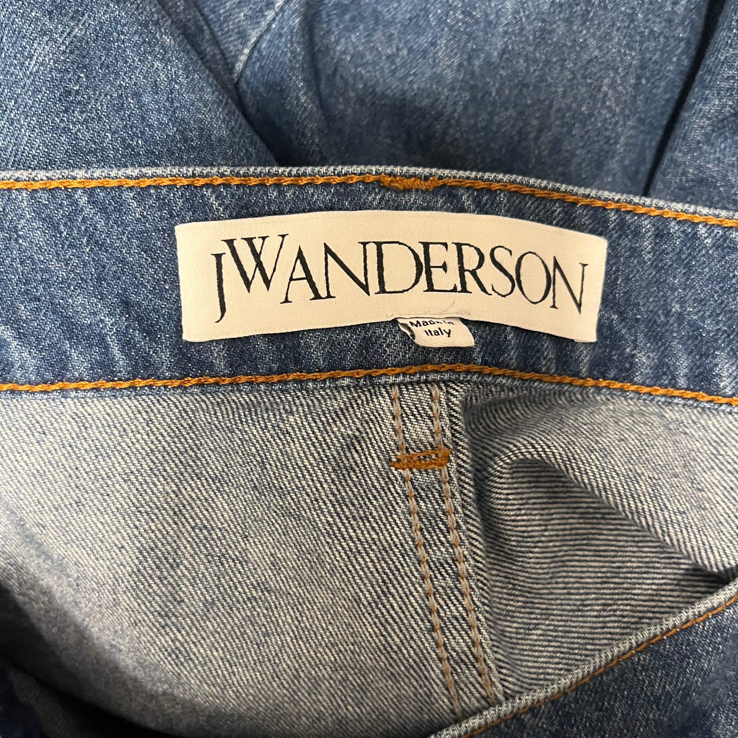 JW ANDERSON(J.W.ANDERSON)/Cropped Pants/33/Cotton/BLU/cropped cool cut view 3