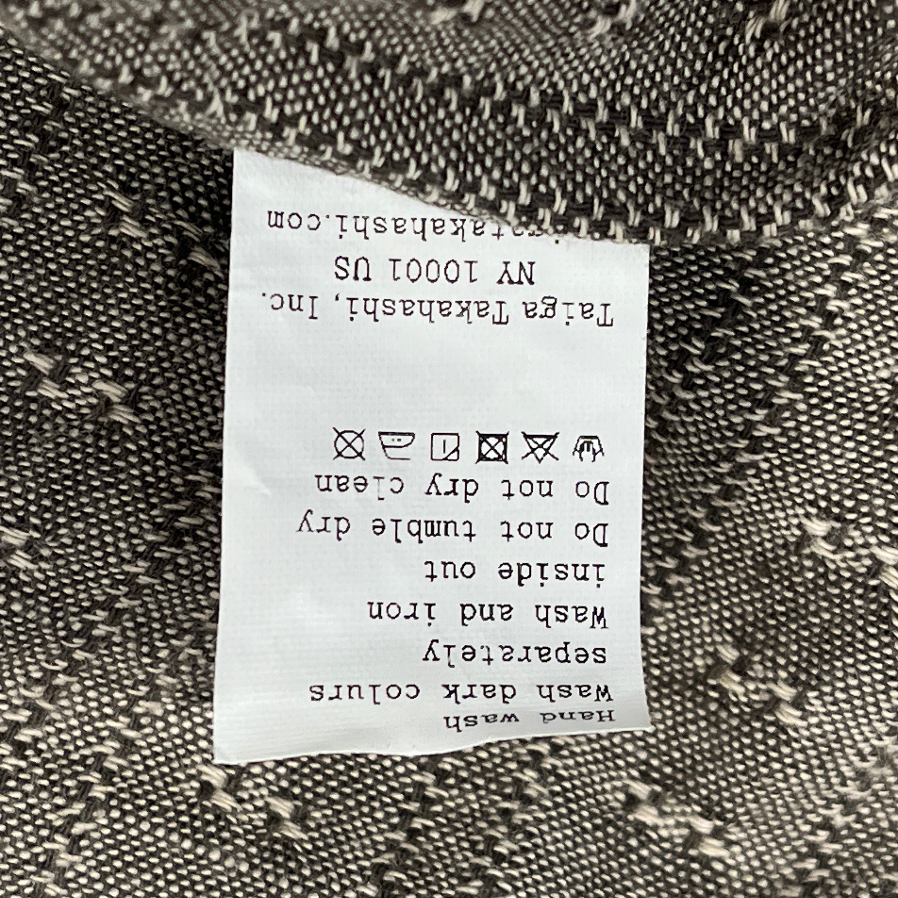 Taiga Takahashi/LS Shirt/16/Cotton/KHK/Band Collar/JACQUARD/PEARLESCENT BUTTONS view 4