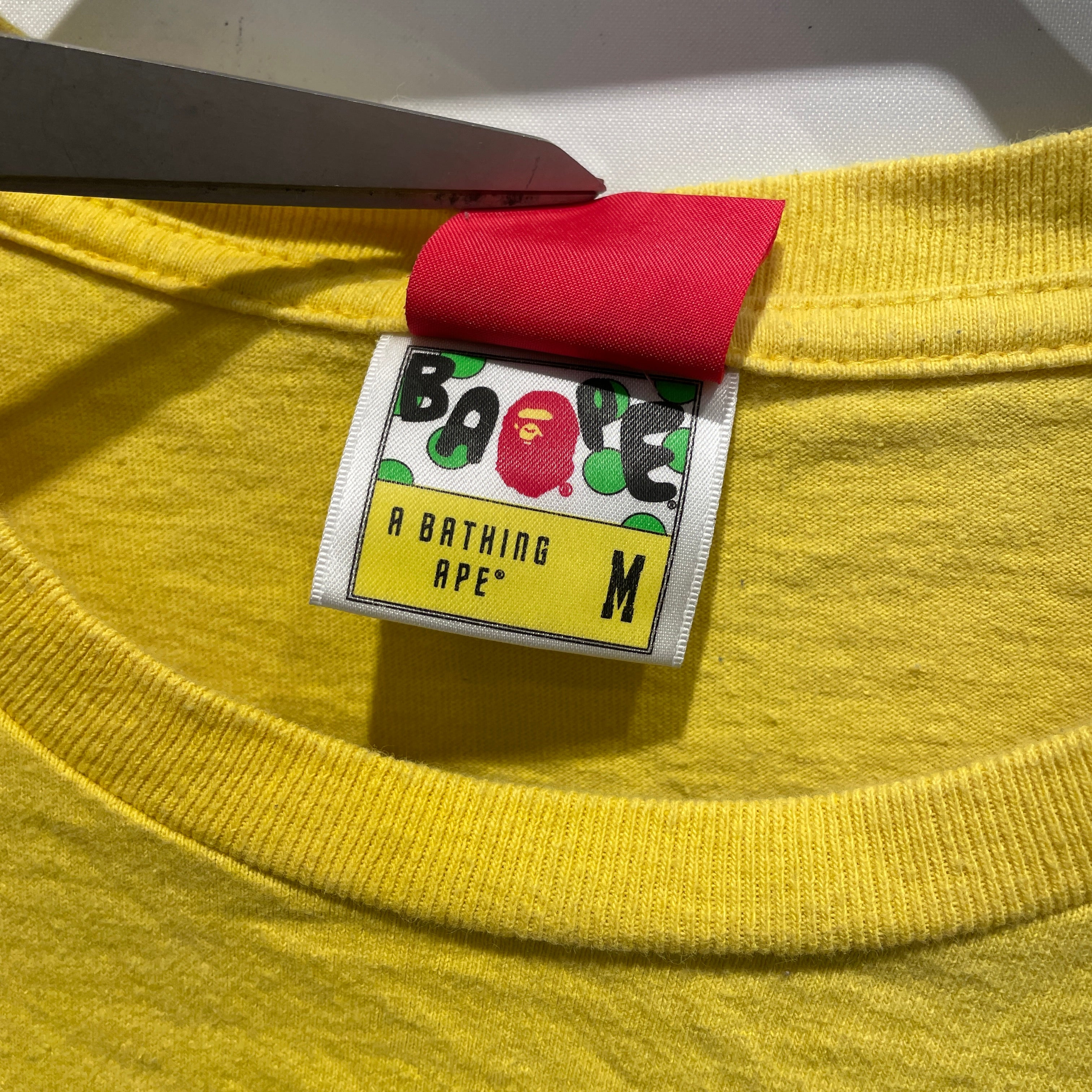 A BATHING APE/T-Shirt/S/Cotton/YEL/CHARLIE BROWN I NEED FRIENDS T view 4