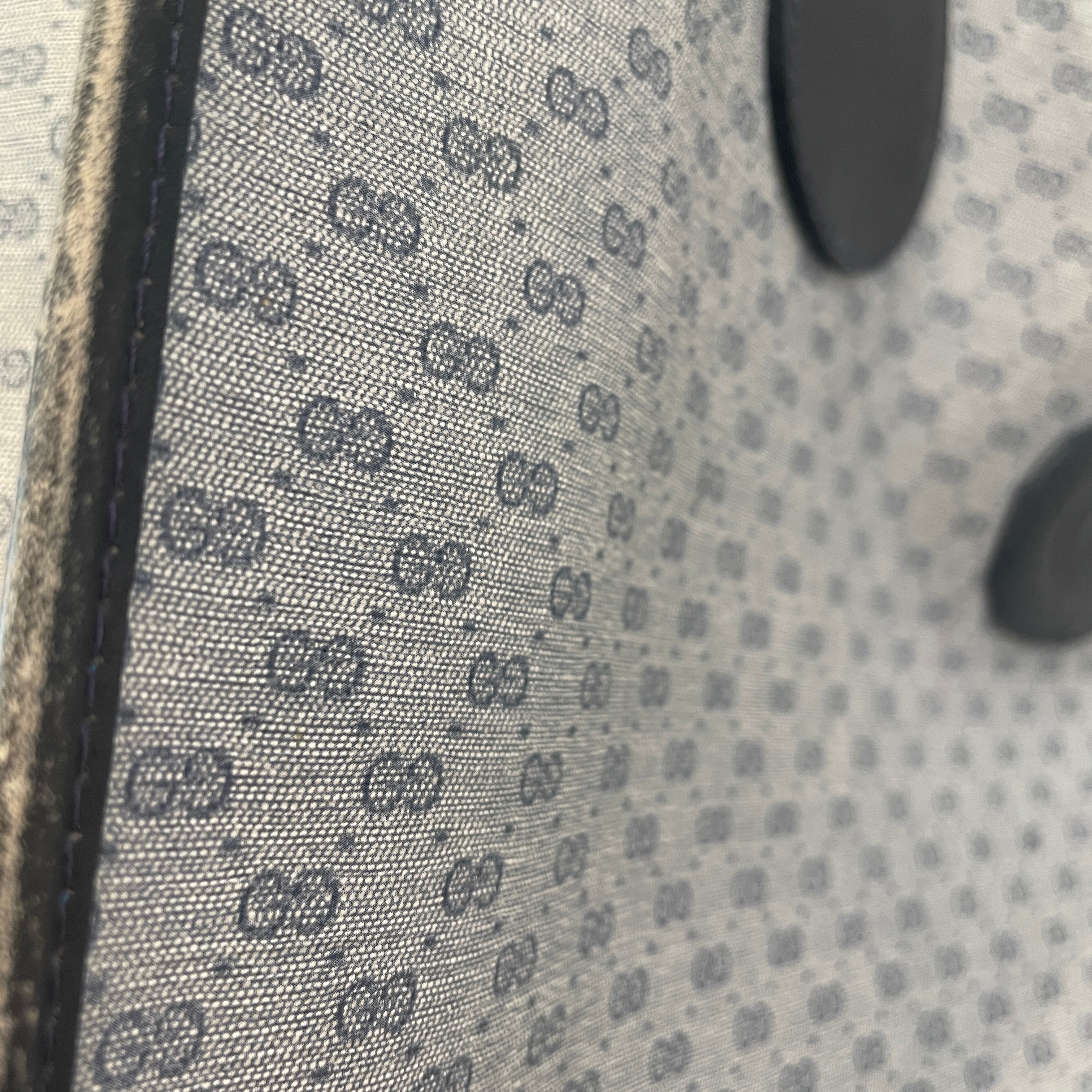 GUCCI/Tote Bag/Monogram/Leather/GRY/vtg interlocking g tote view 6