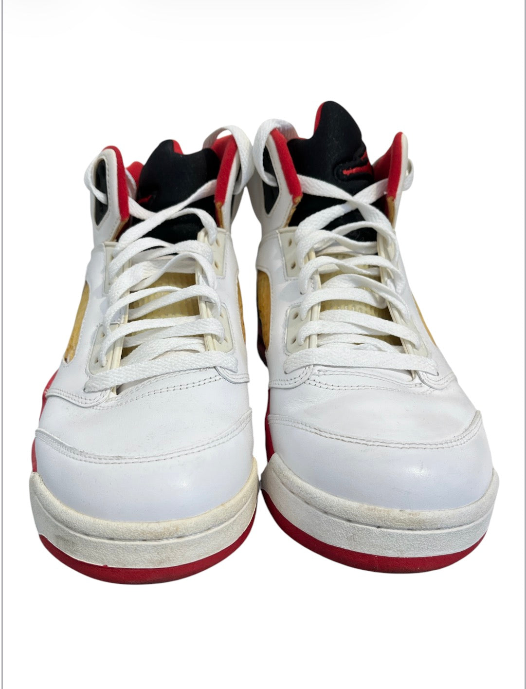 JORDAN BRAND/Hi-Sneakers/US 9/WHT/jordan 5 fire reds view 1