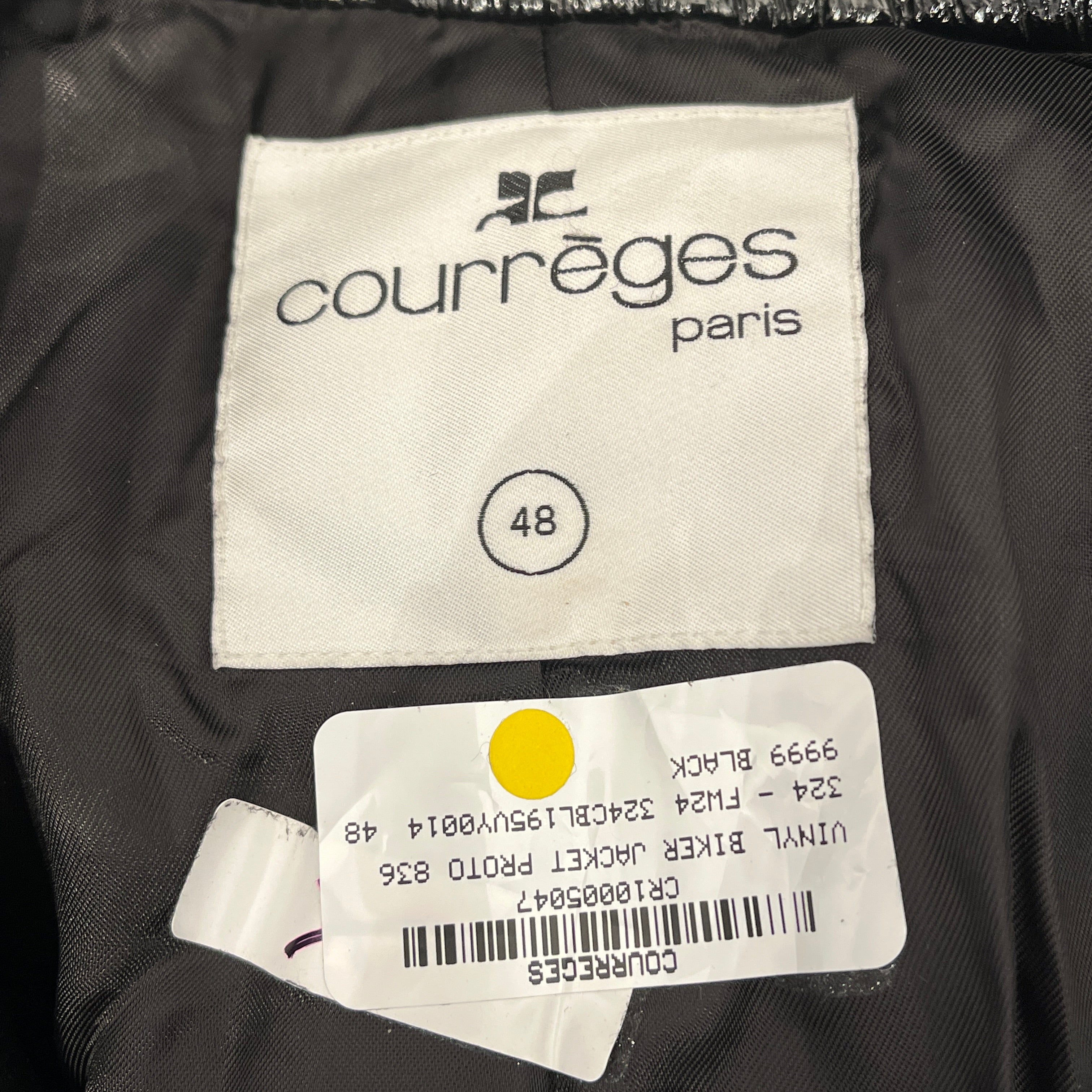 Courreges/Jacket/S/BLK/VINYL view 3
