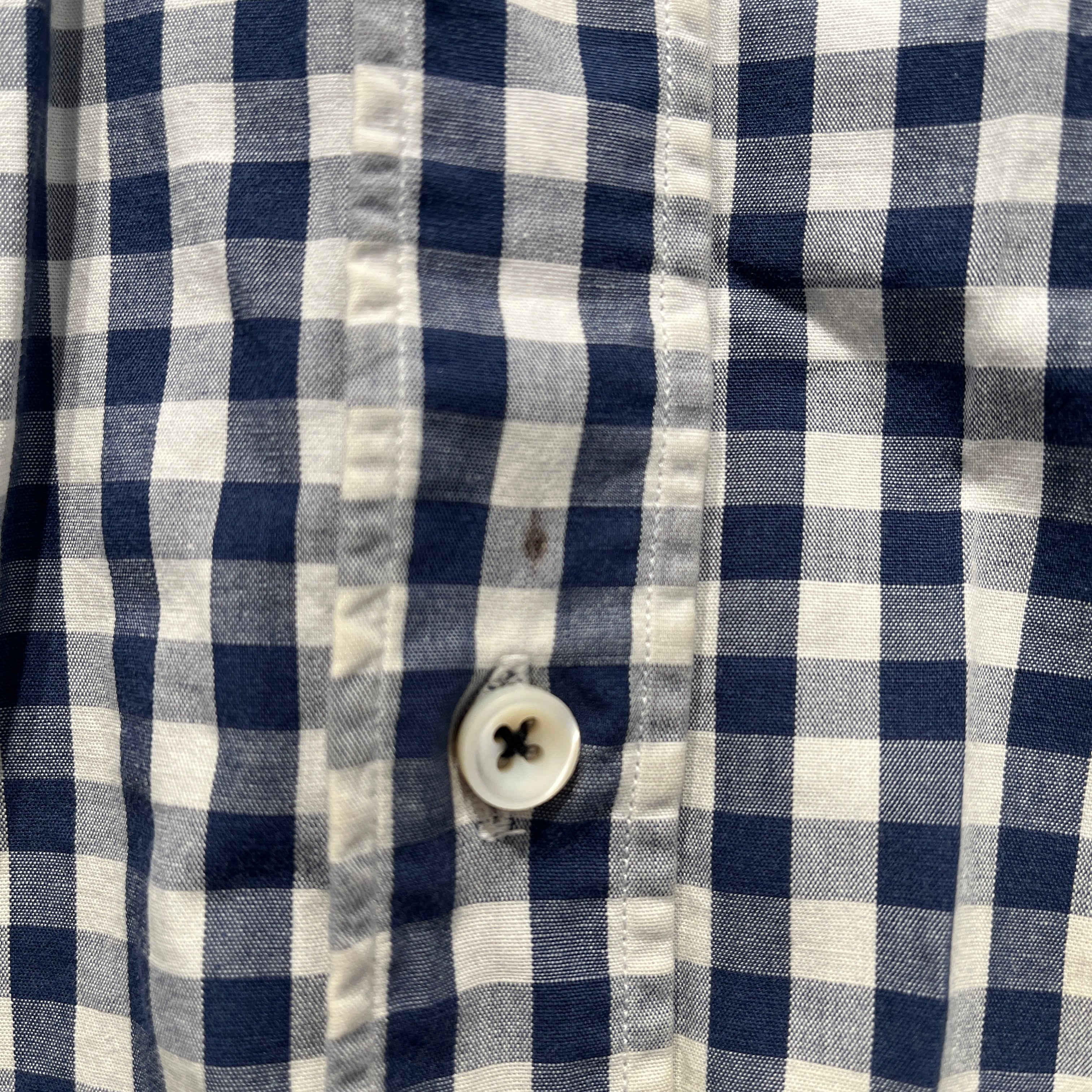 JUNYA WATANABE COMME des GARCONS/LS Shirt/S/Cotton/BLU/Gingham Check/DENIM SHOULDER PATCH view 7