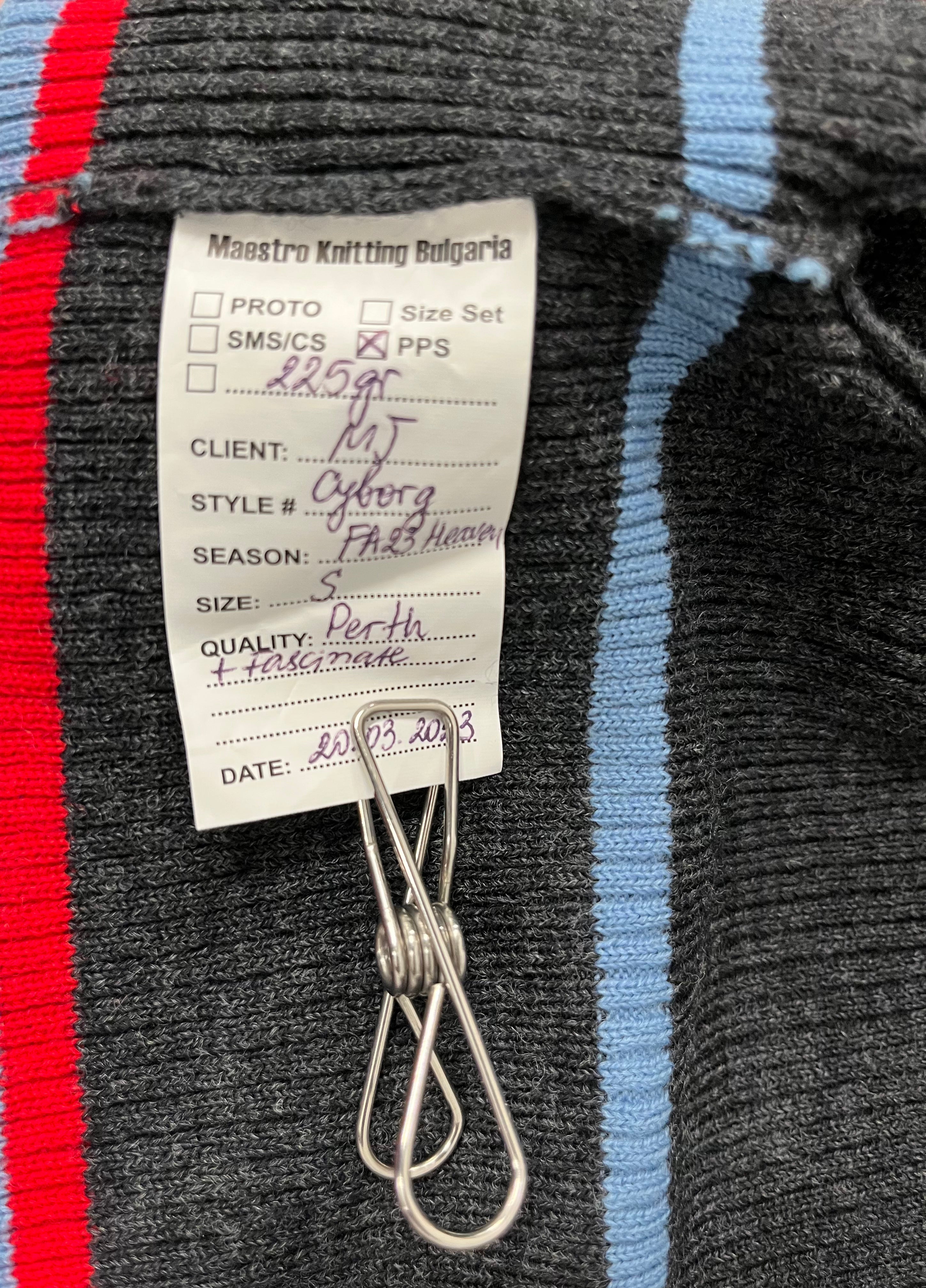 Heaven By Marc Jacobs/Sweater/S/Stripe/Wool/GRY/GRAPHIC PRINT ALIEN view 4