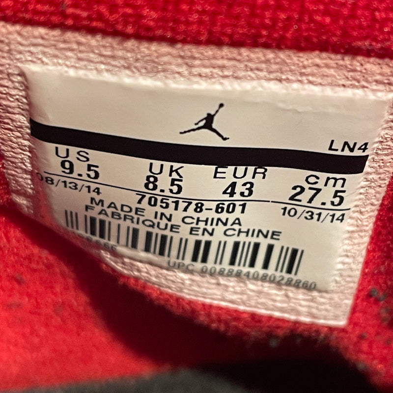 NIKE/AIR JORDAN 10 RETRO 30TH/Hi-Sneakers/US 9.5/Leather/RED/705178-601