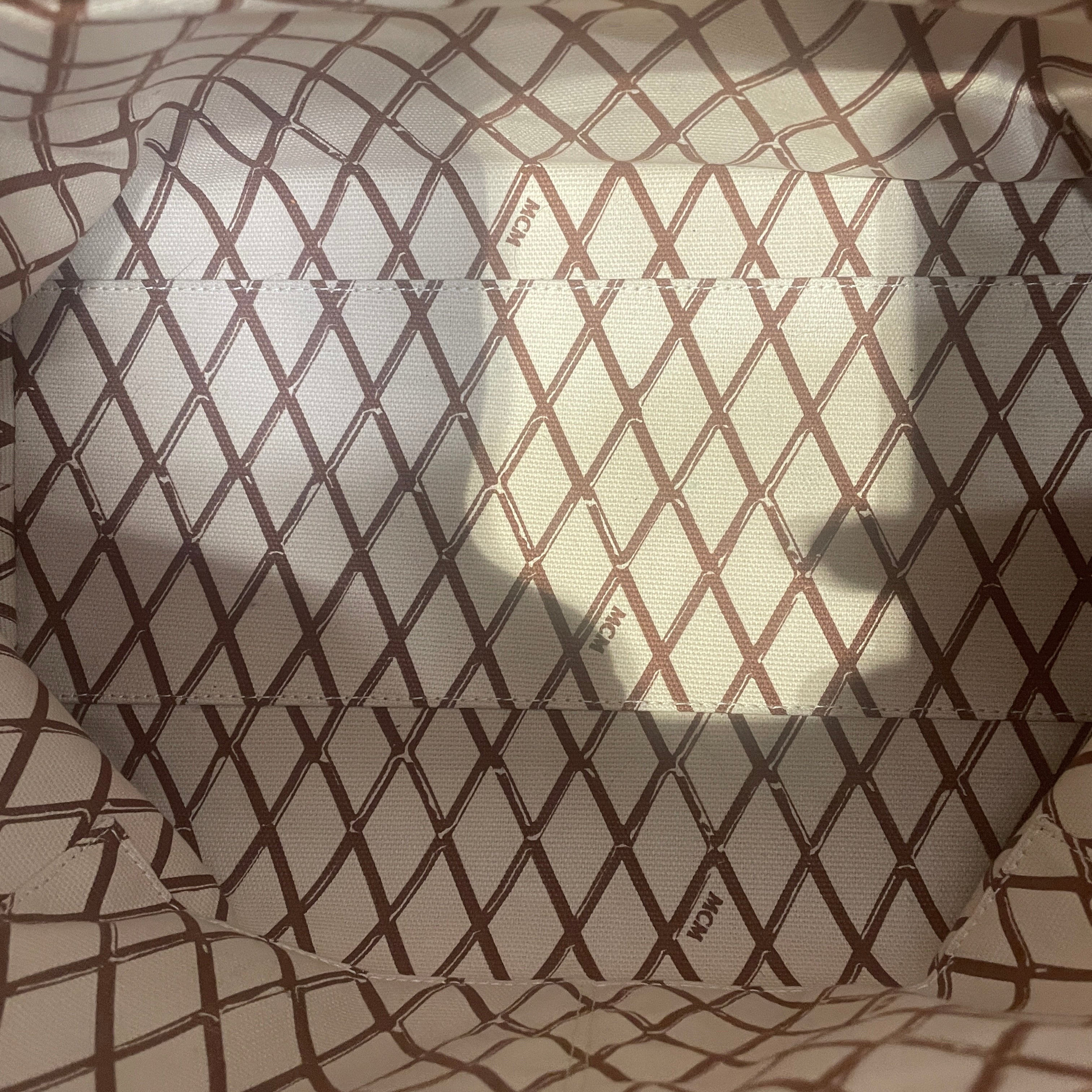 MCM/Tote Bag/Monogram/Leather/CML/Visetos Toni Shopper WHT Line view 5