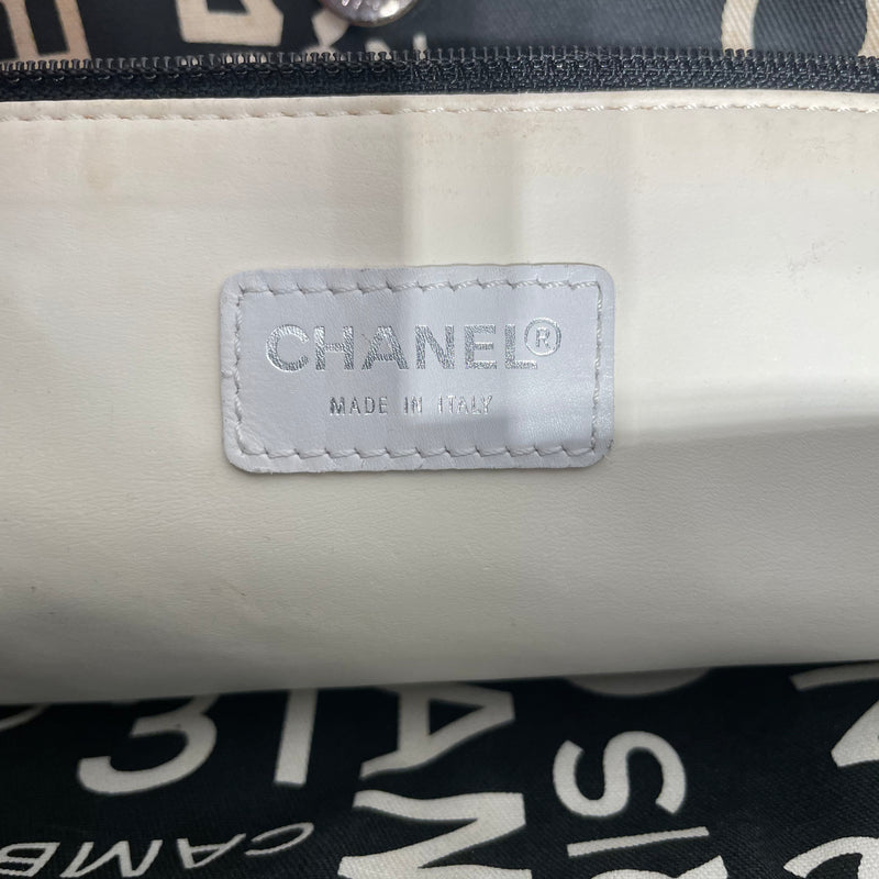 CHANEL/Tote Bag/Black/Cotton/All Over Print/