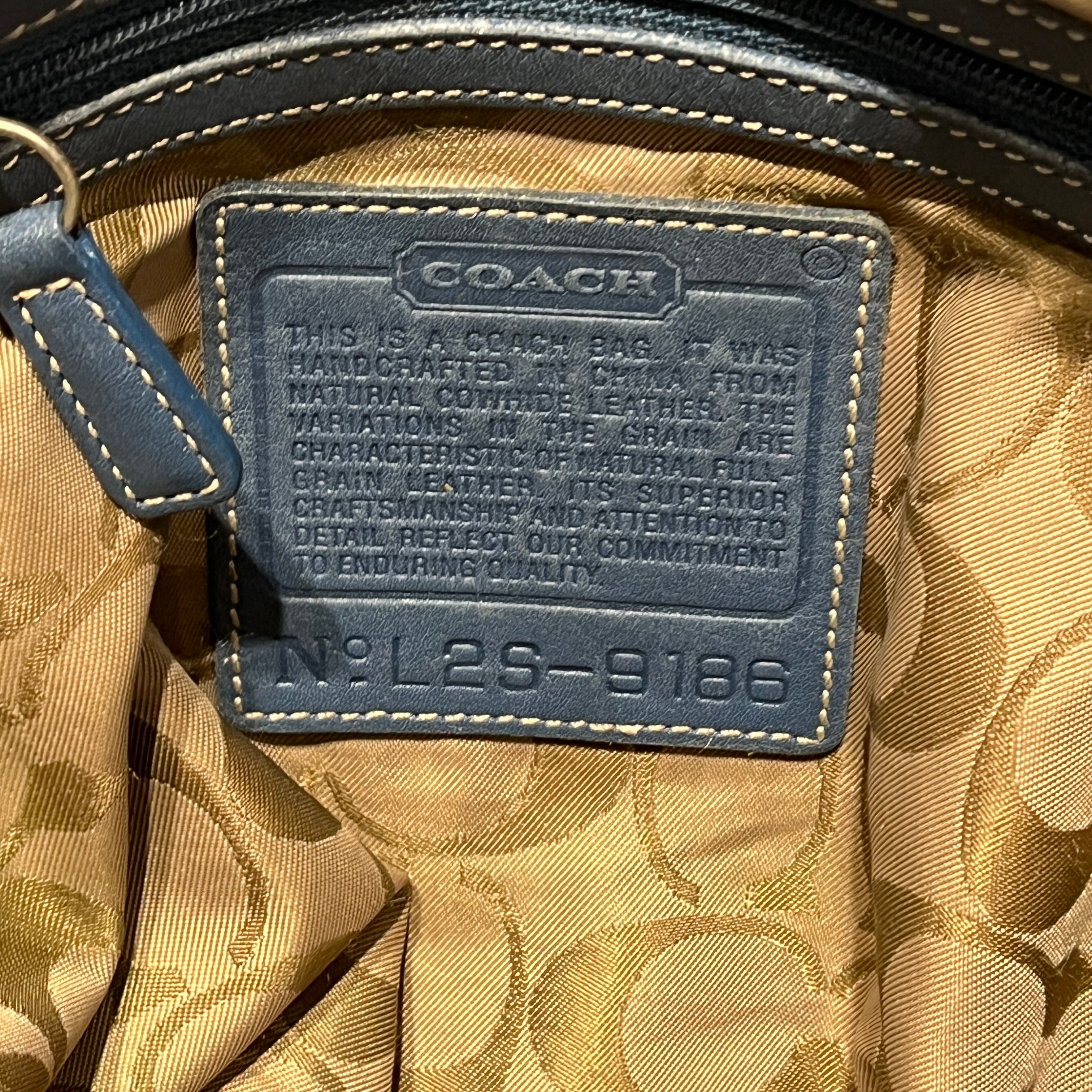 COACH/Bag/Leather/BLU/blue bucket bag 9186 view 3