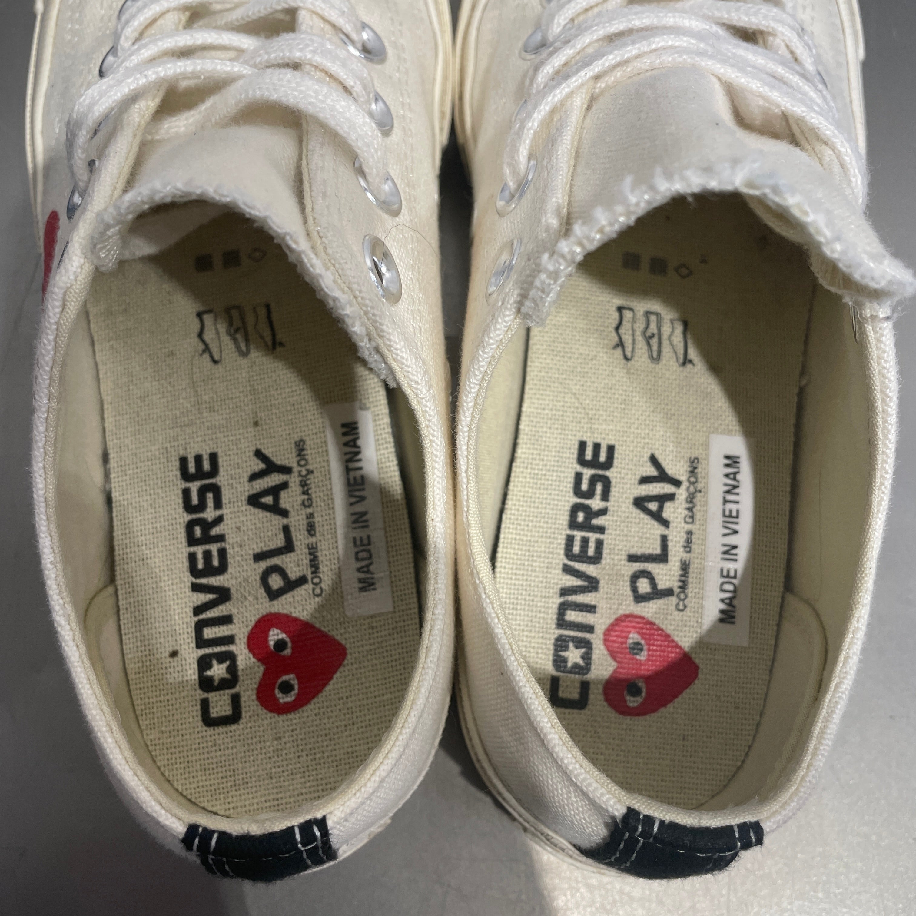CONVERSE/Low-Sneakers/US 7/Cotton/WHT/CDG 150207C view 3