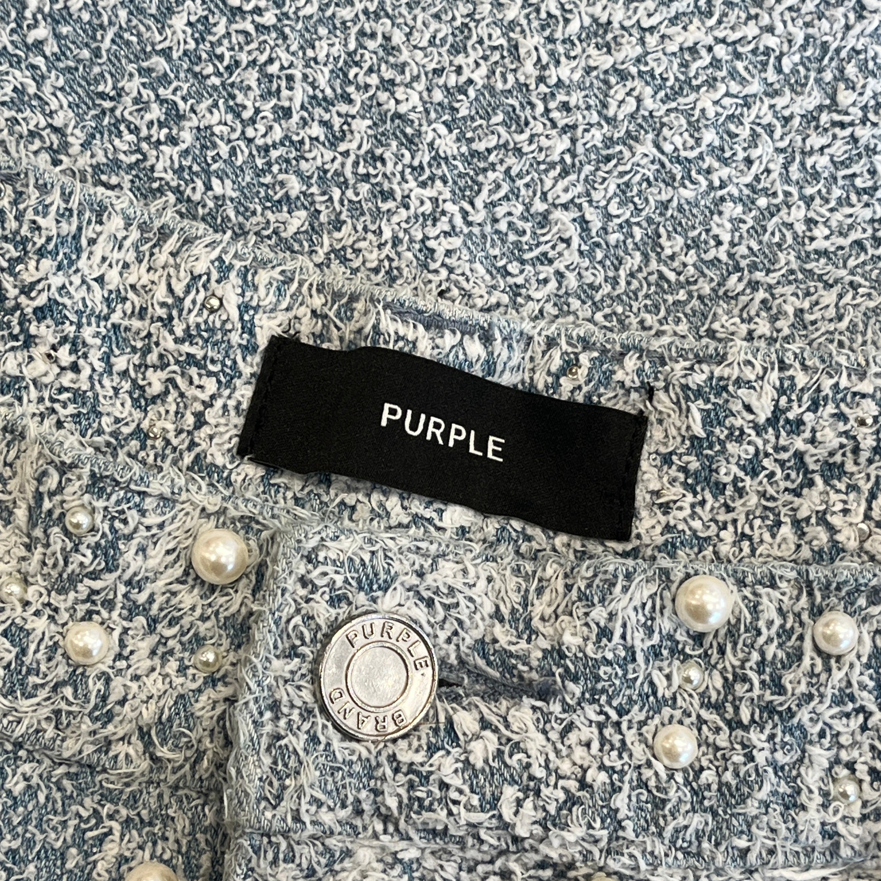 PURPLE BRAND/Straight Pants/36/BLU/All Over Print/TEXTURED PEARL view 3