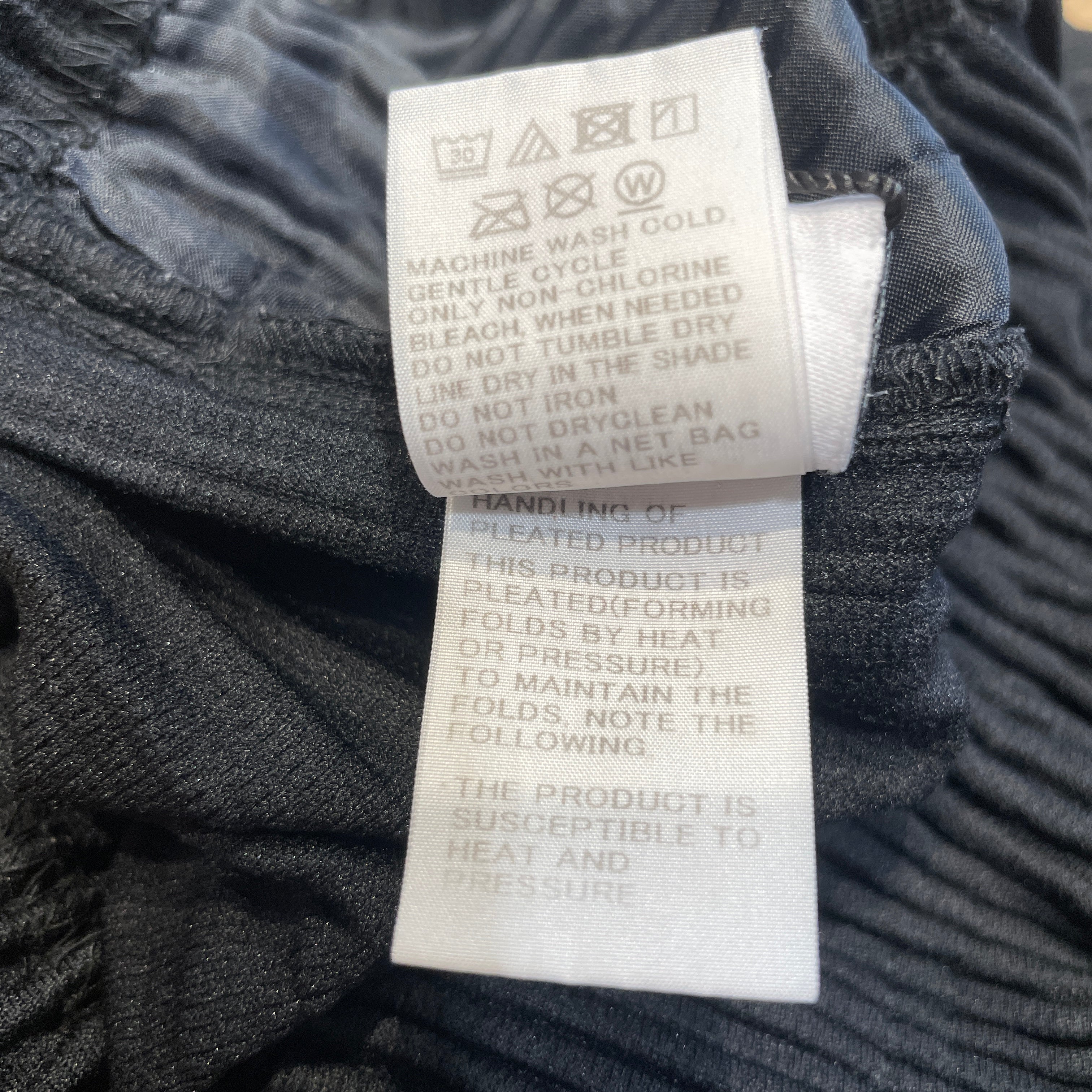 ISSEY MIYAKE/Pants/S/Nylon/BLK/Pleated Plants view 5