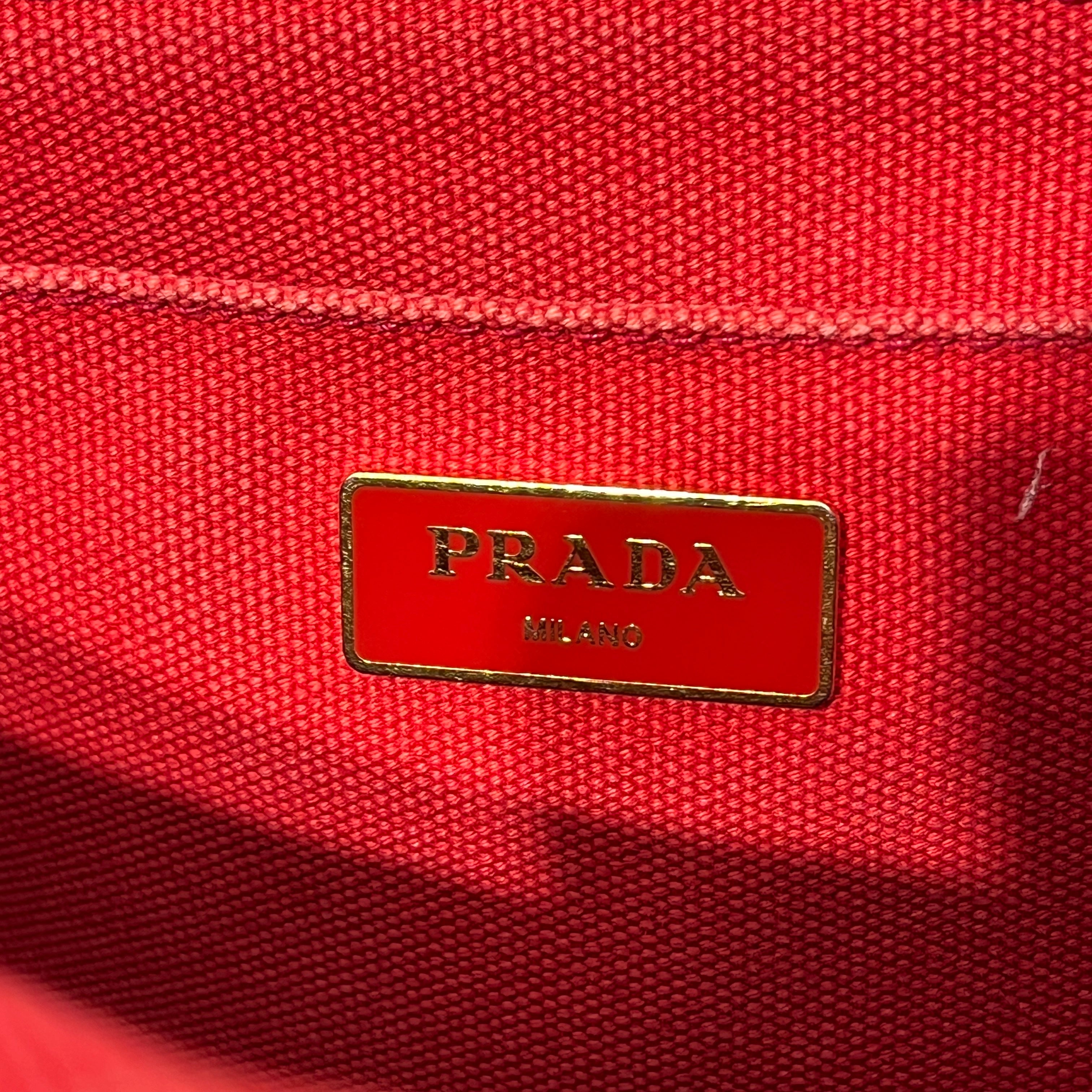 PRADA/Hand Bag/Cotton/RED/ view 5