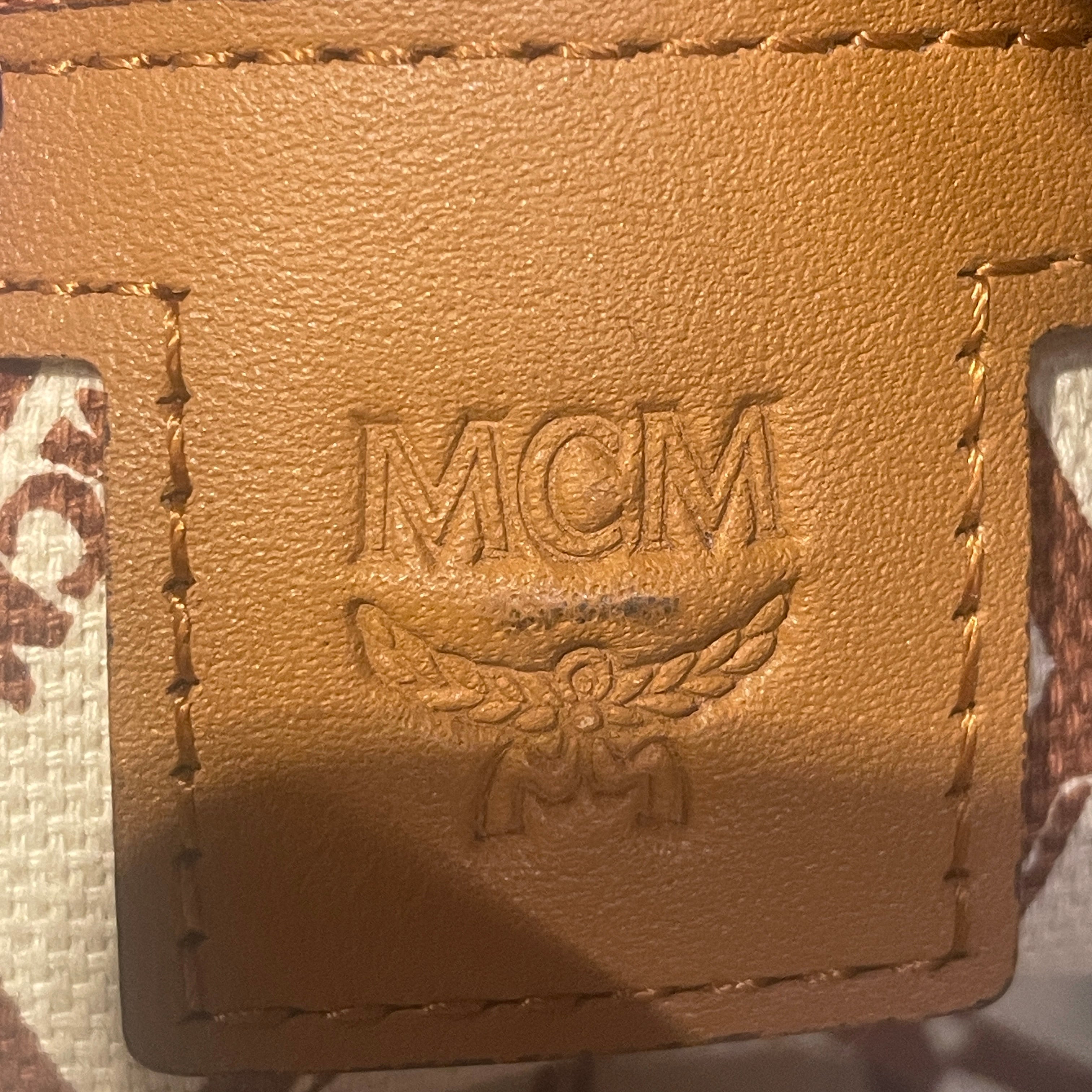 MCM/Tote Bag/Monogram/Leather/CML/Visetos Toni Shopper WHT Line view 4