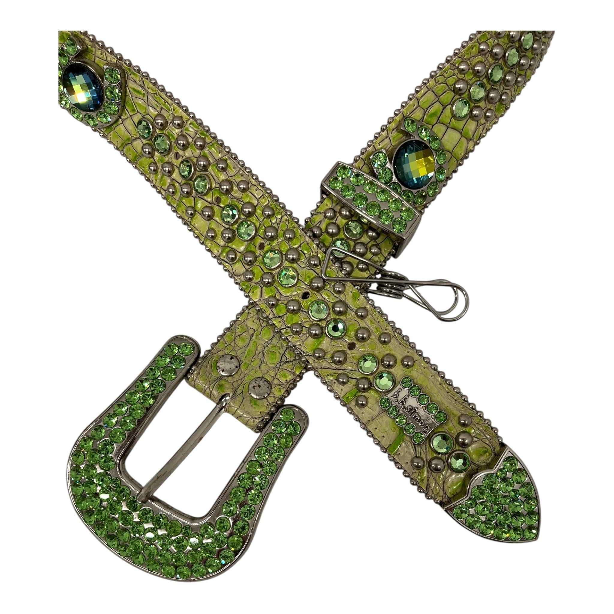 b.b.simon/Belt/GRN/LIME GREEN |  GREEN STONES view 3